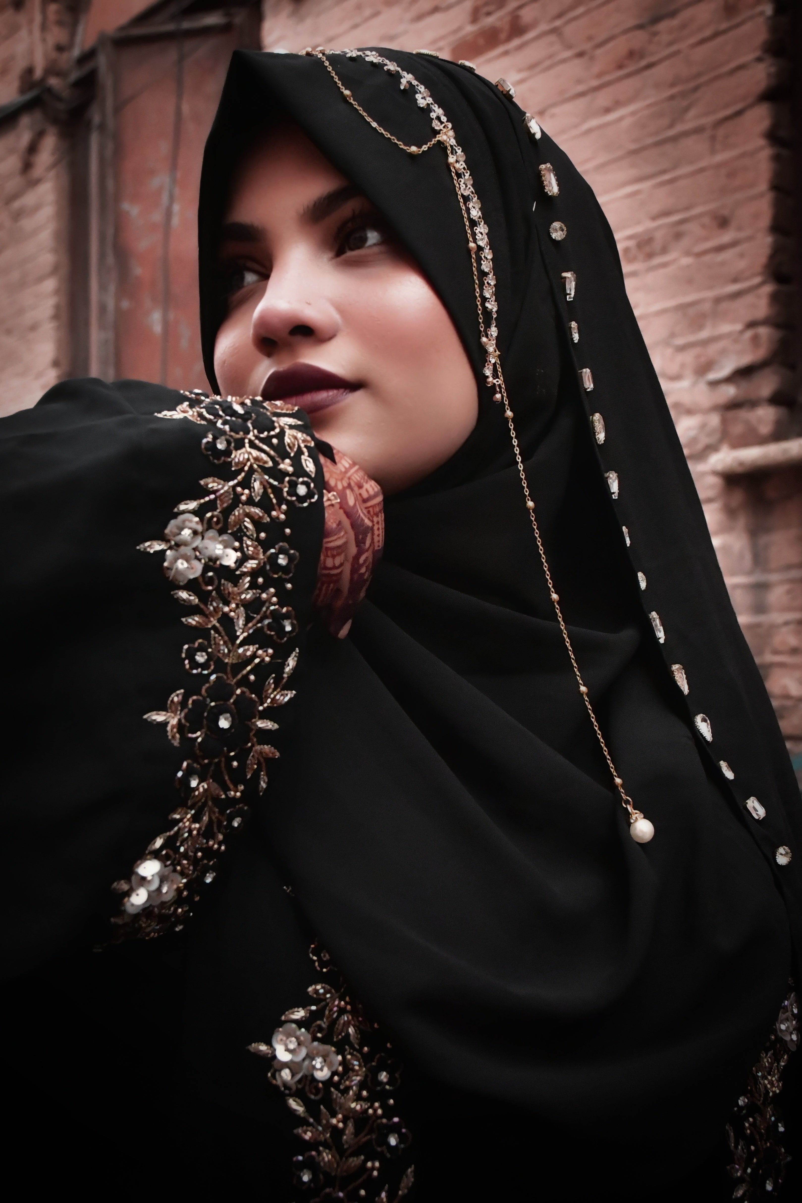 MOST VIRAL PARTY WEAR JHOOMAR WEDDING INSTANT HIJAB