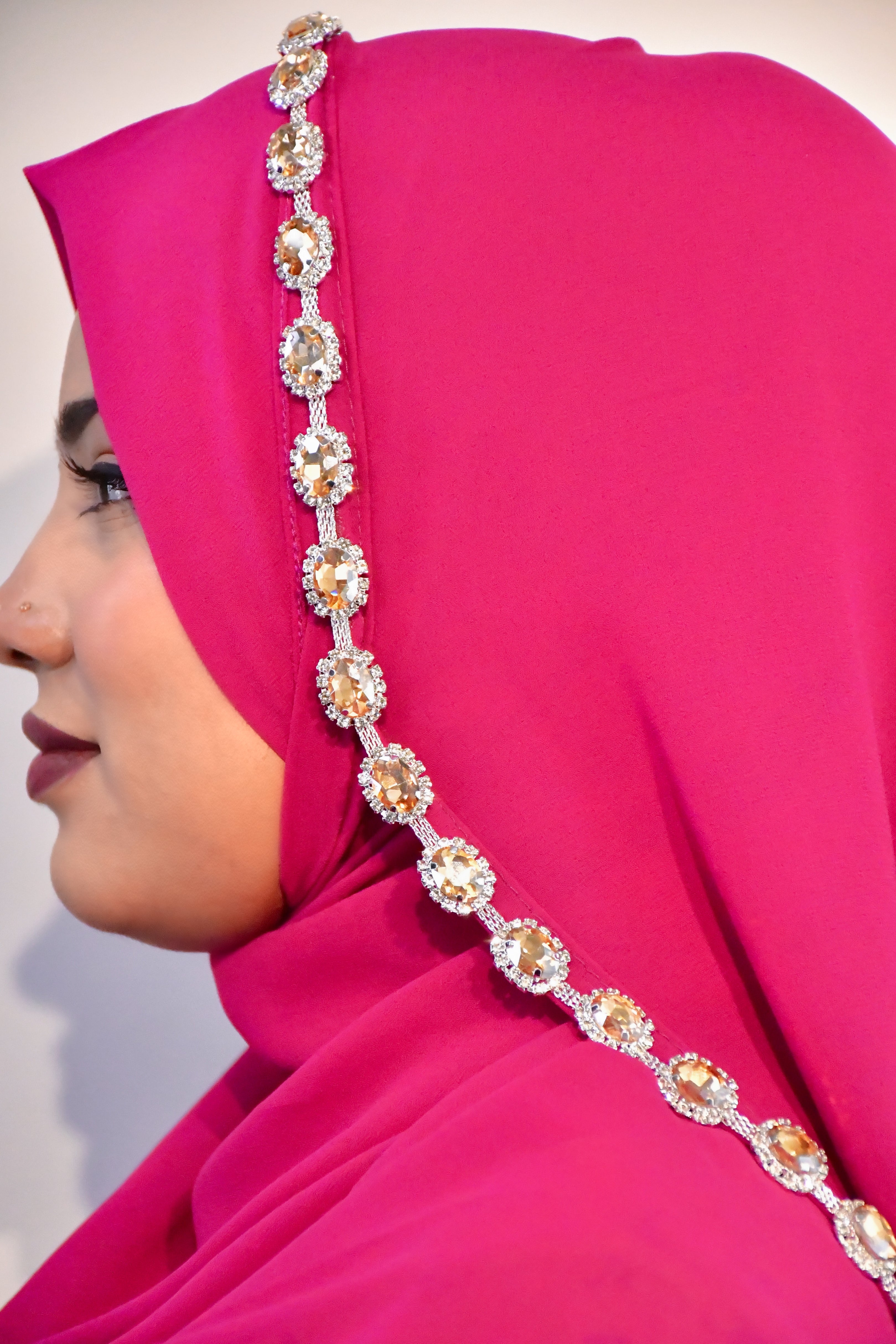 Instant - Ready To Wear/ Makhni Style Luxury Premium Diamond Hijab