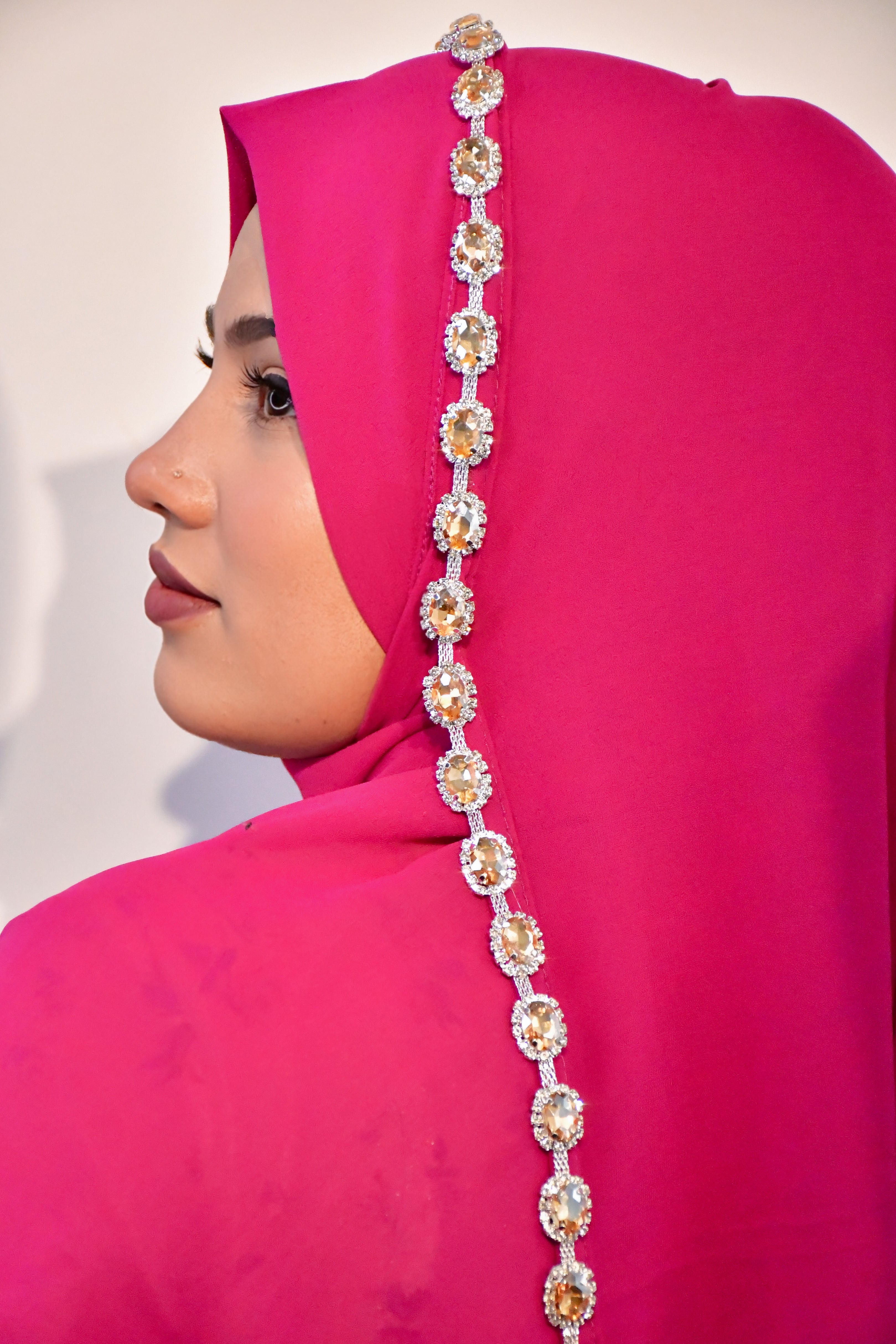Instant - Ready To Wear/ Makhni Style Luxury Premium Diamond Hijab