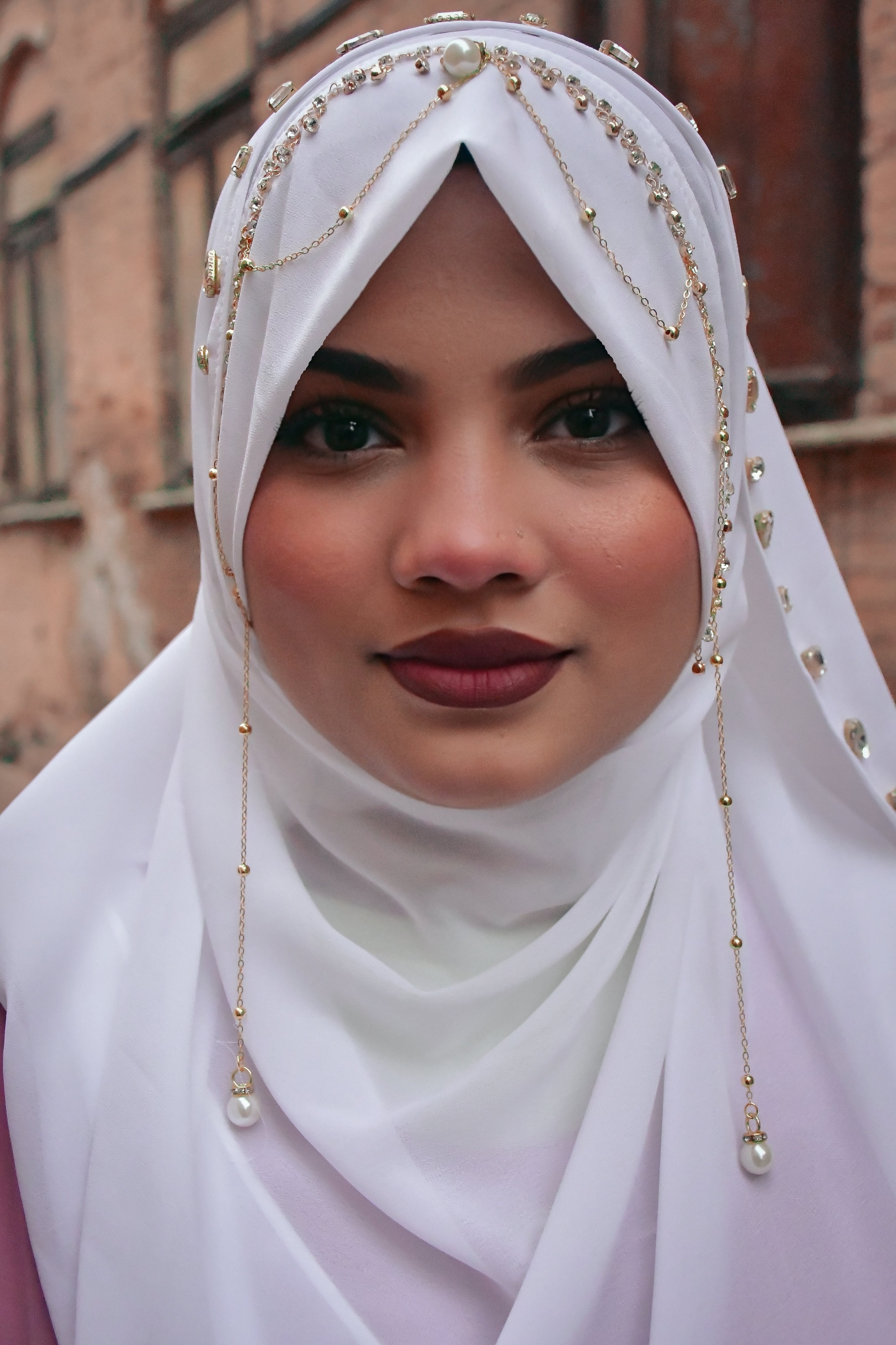 Instant - White Ready To Wear/ Makhni Style Imported Lace Hijab Collection