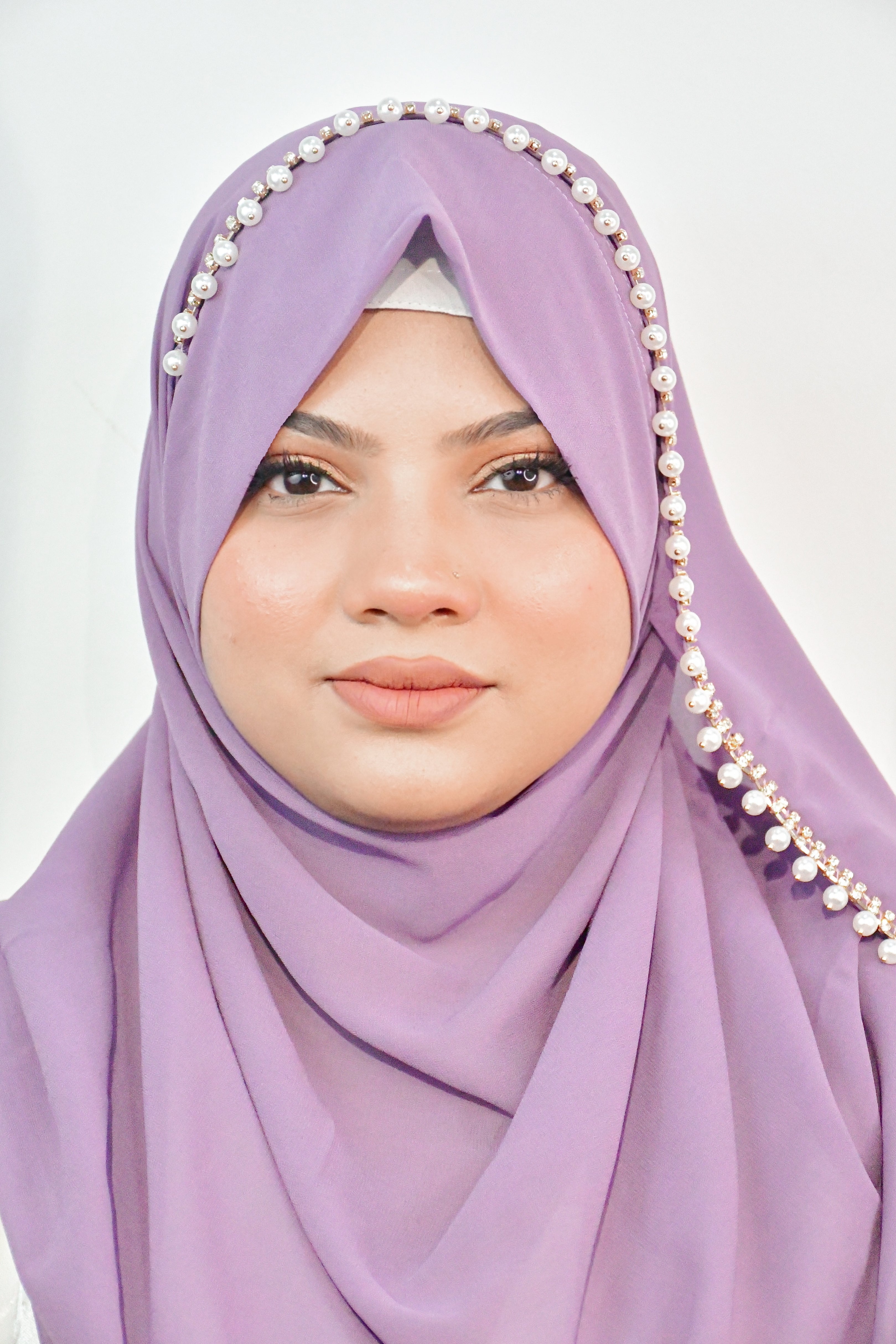 Instant - Purple Ready To Wear/ Makhni Style Luxury Premium Diamond Hijab