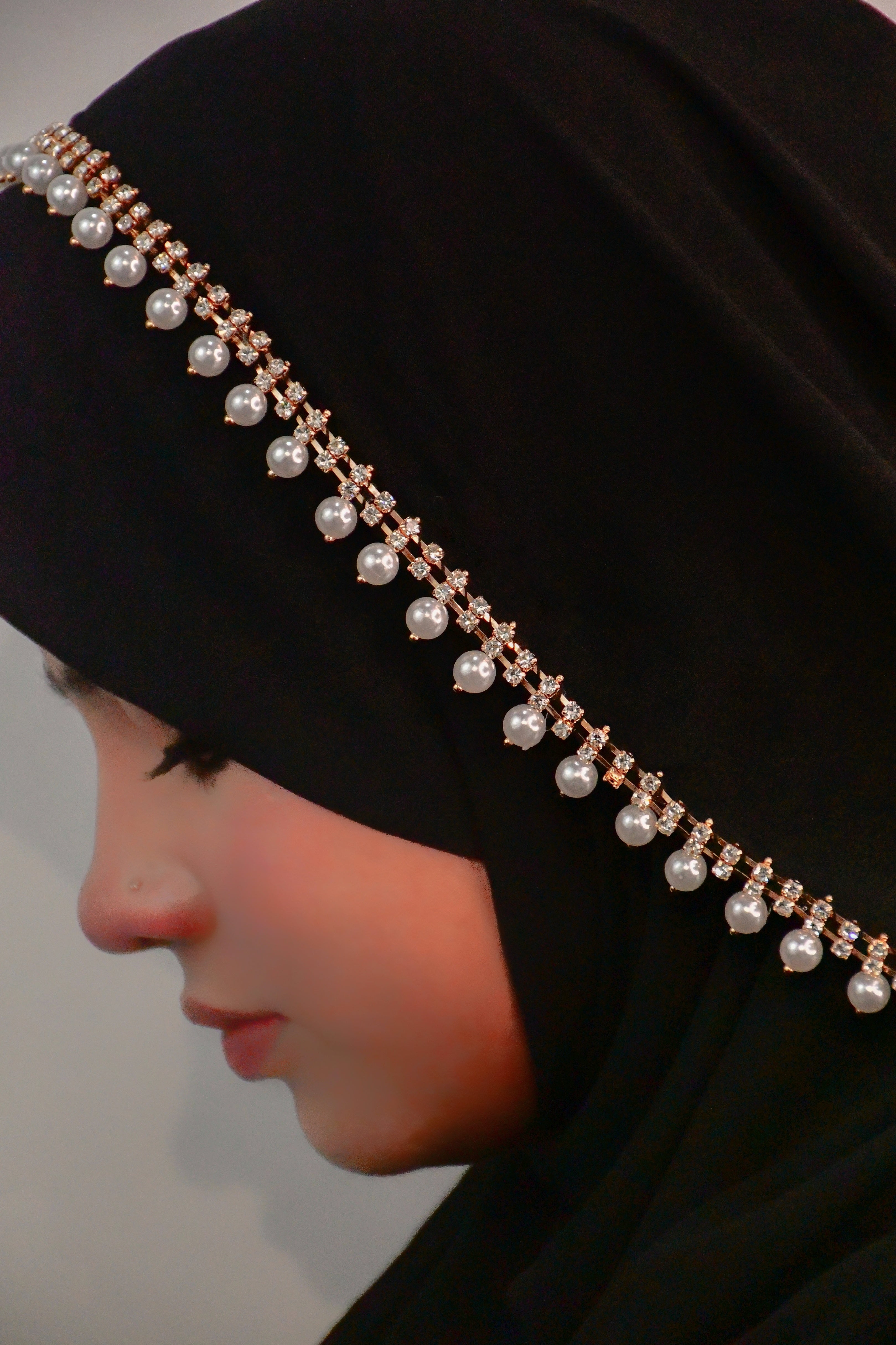 Instant - Black Ready To Wear/ Makhni Style Luxury Premium Diamond Hijab