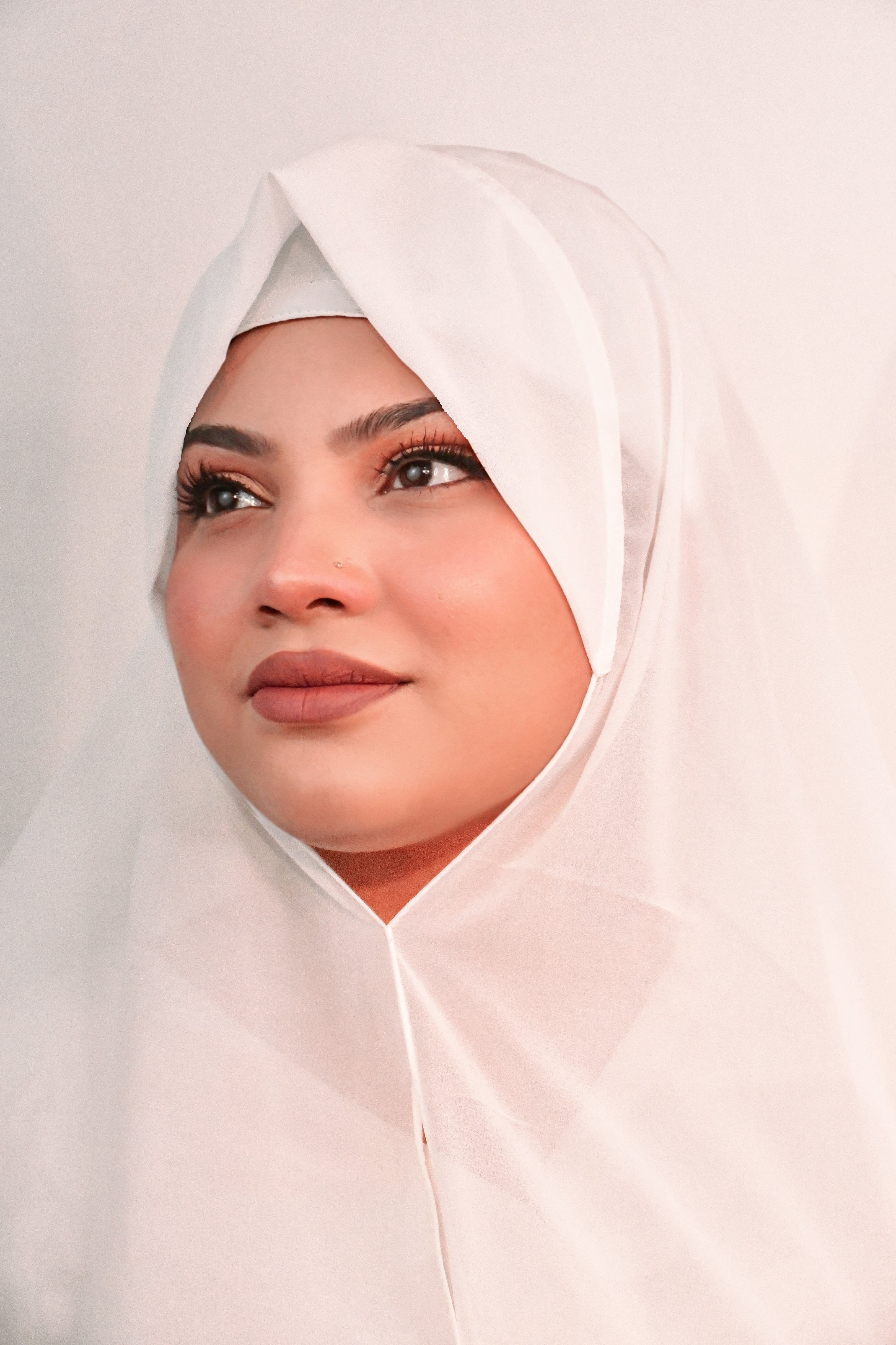 Instant - White Ready To Wear/ Makhni Style Luxury Premium Diamond Hijab