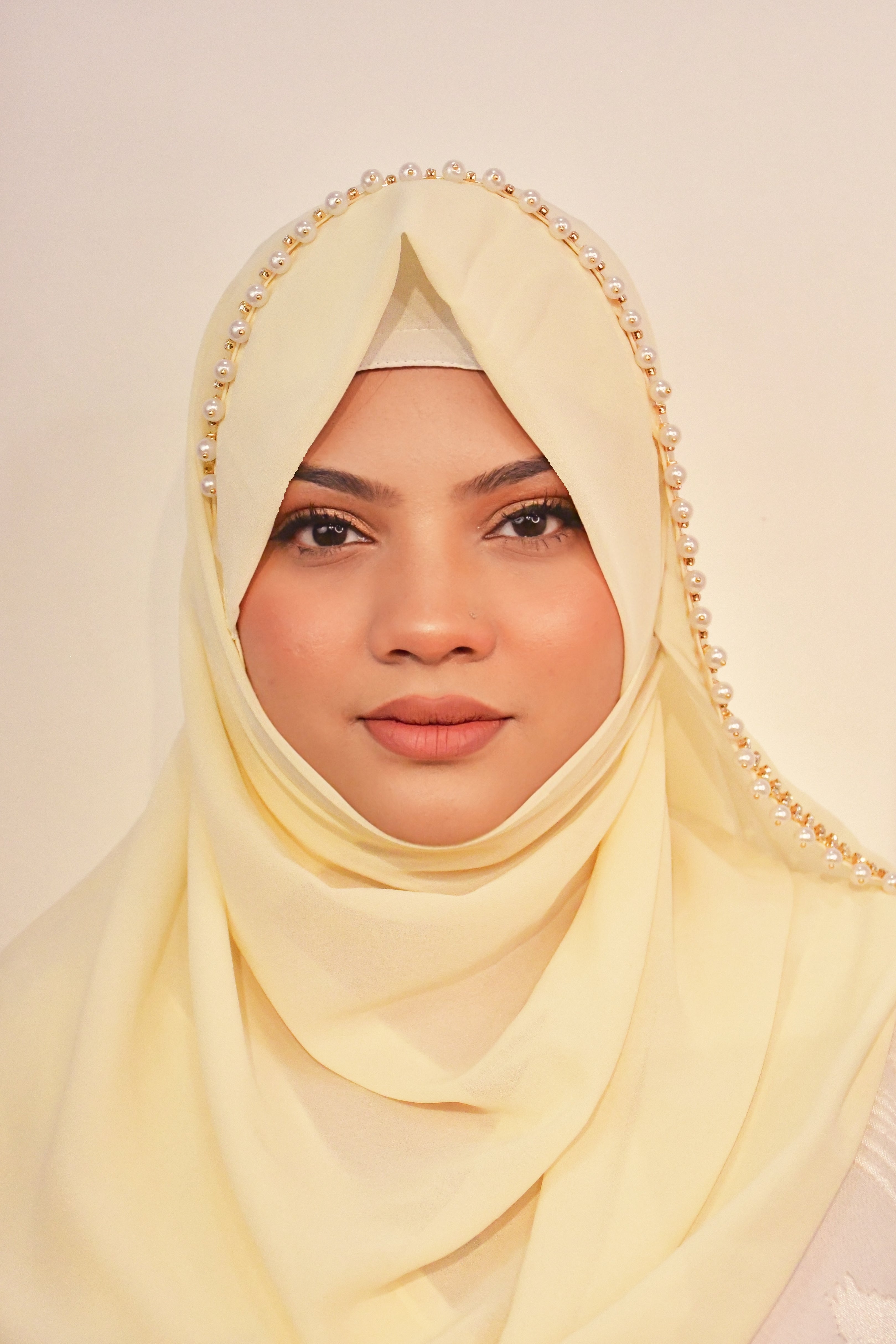 Instant - Cream Ready To Wear/ Makhni Style Luxury Premium Diamond Hijab