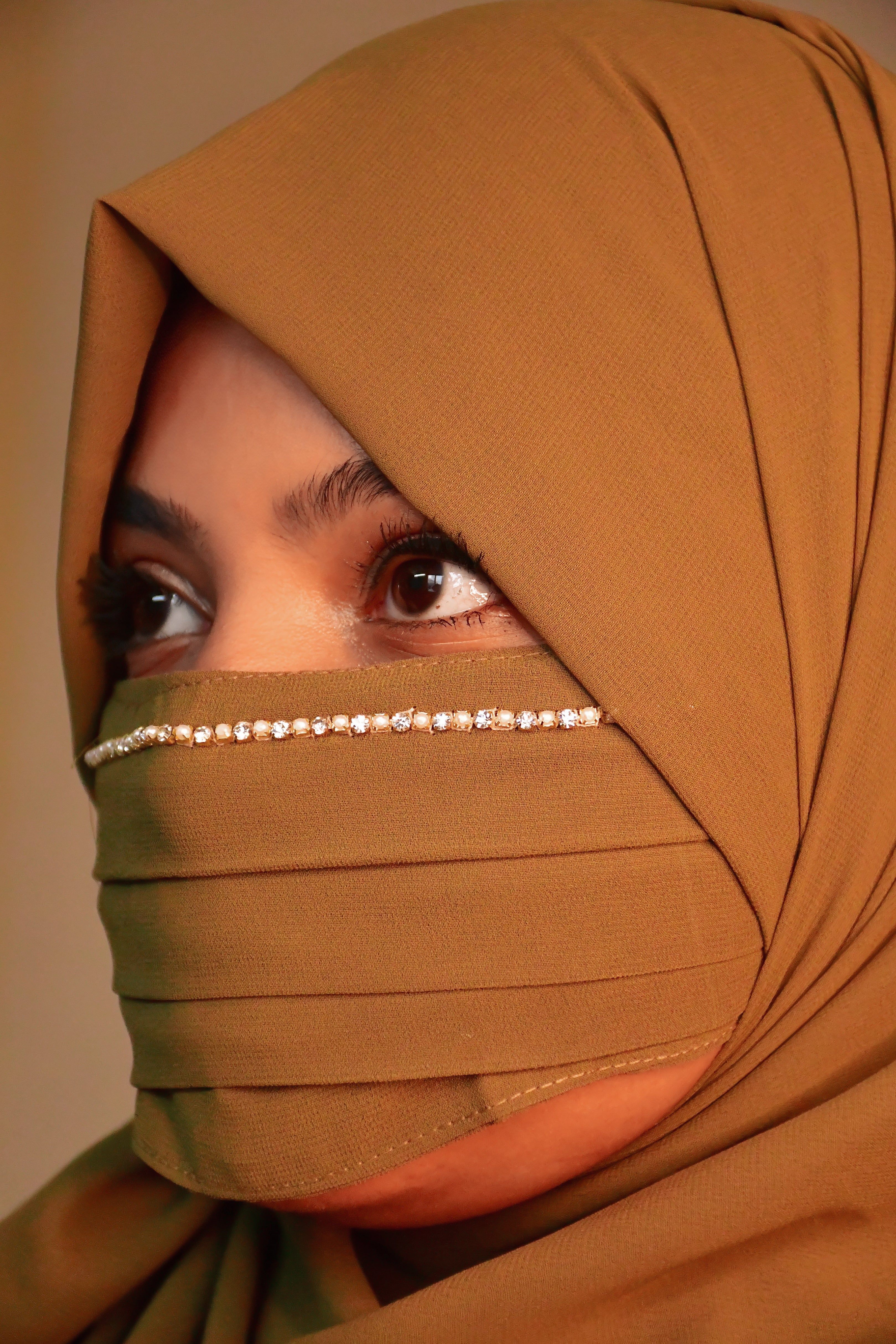 Diamond Handwork Premium Hijab Friendly Mask