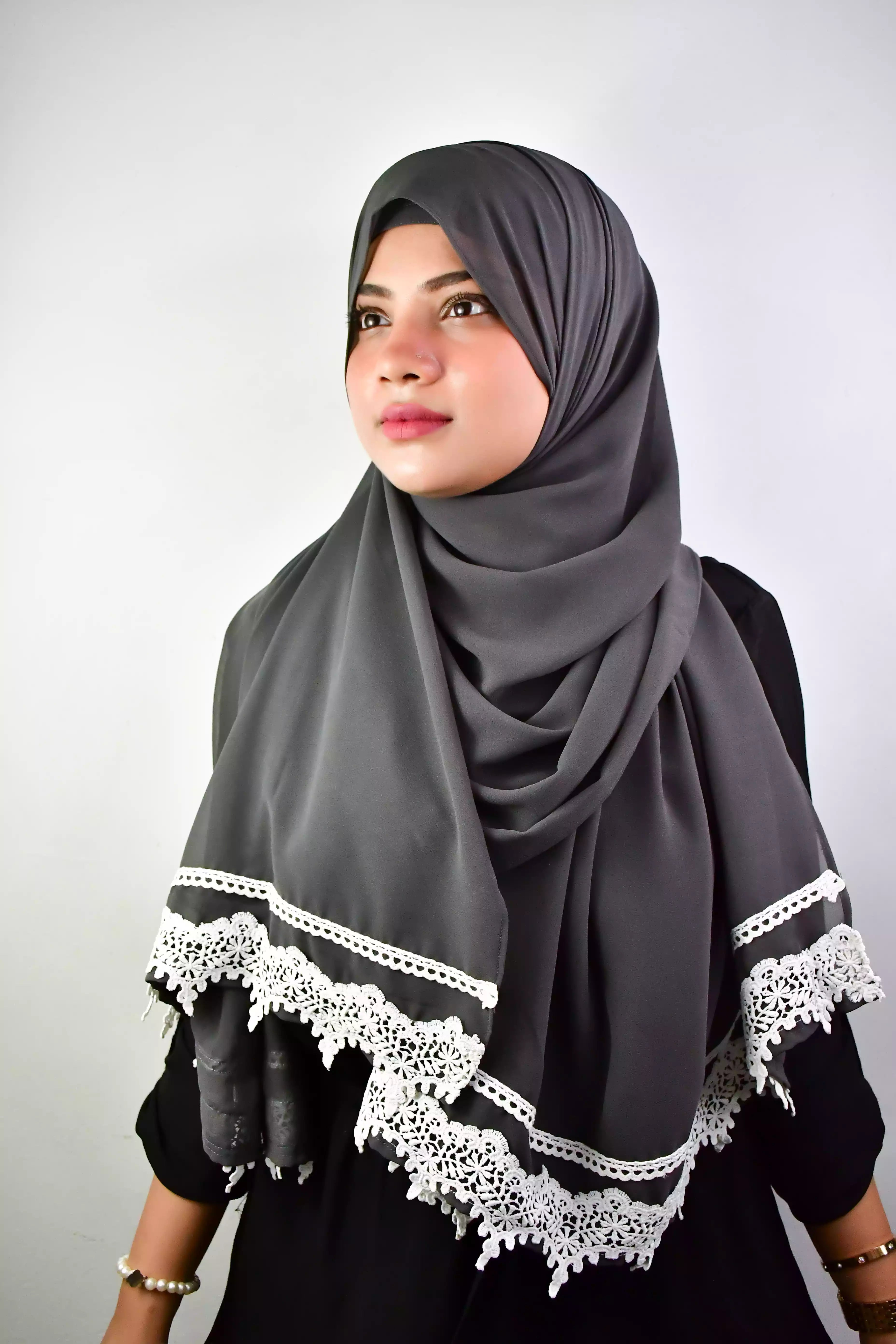 Instant Ready To Wear Premium Chiffon Attached Cap Hijab