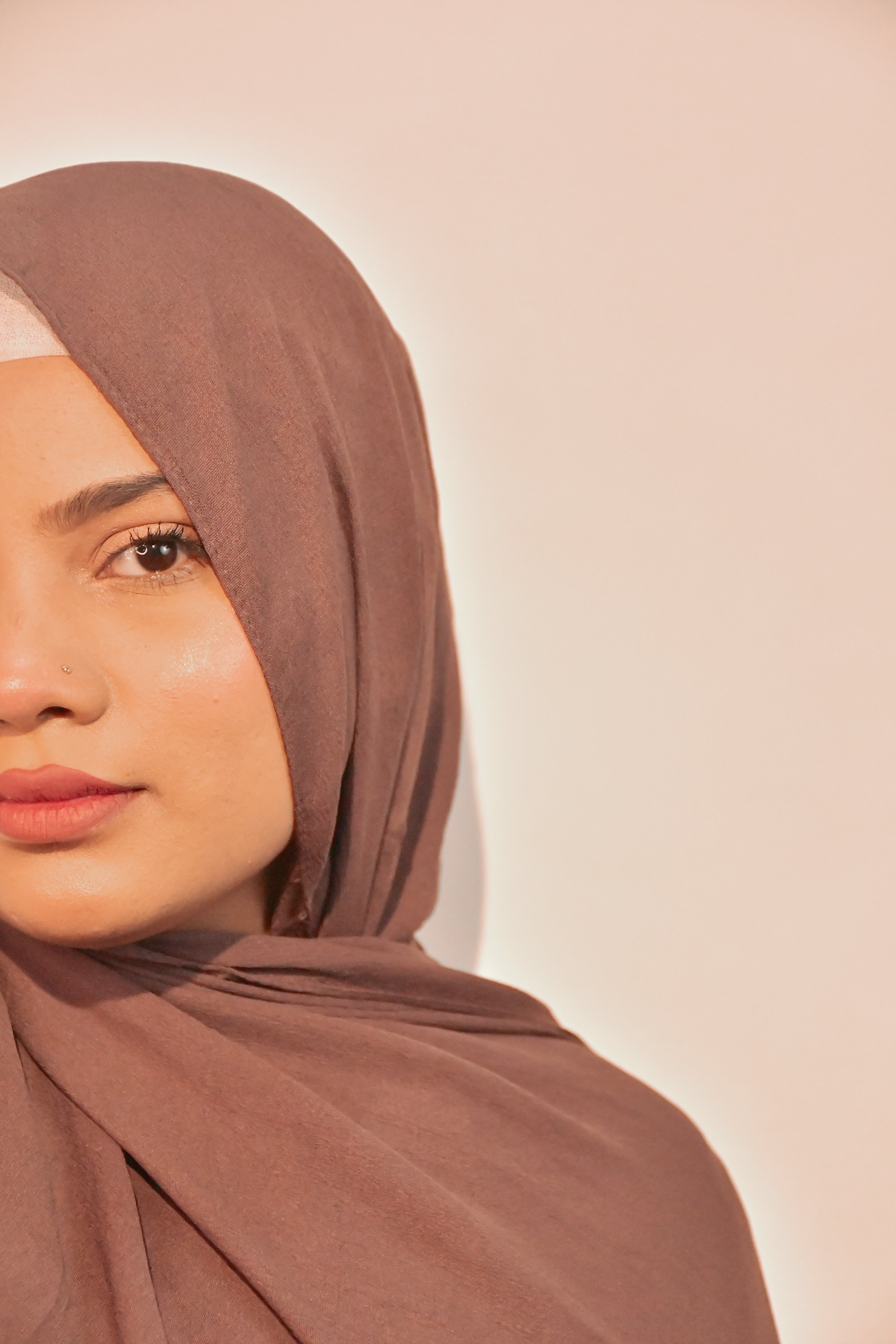 brown modal cotton hijab 