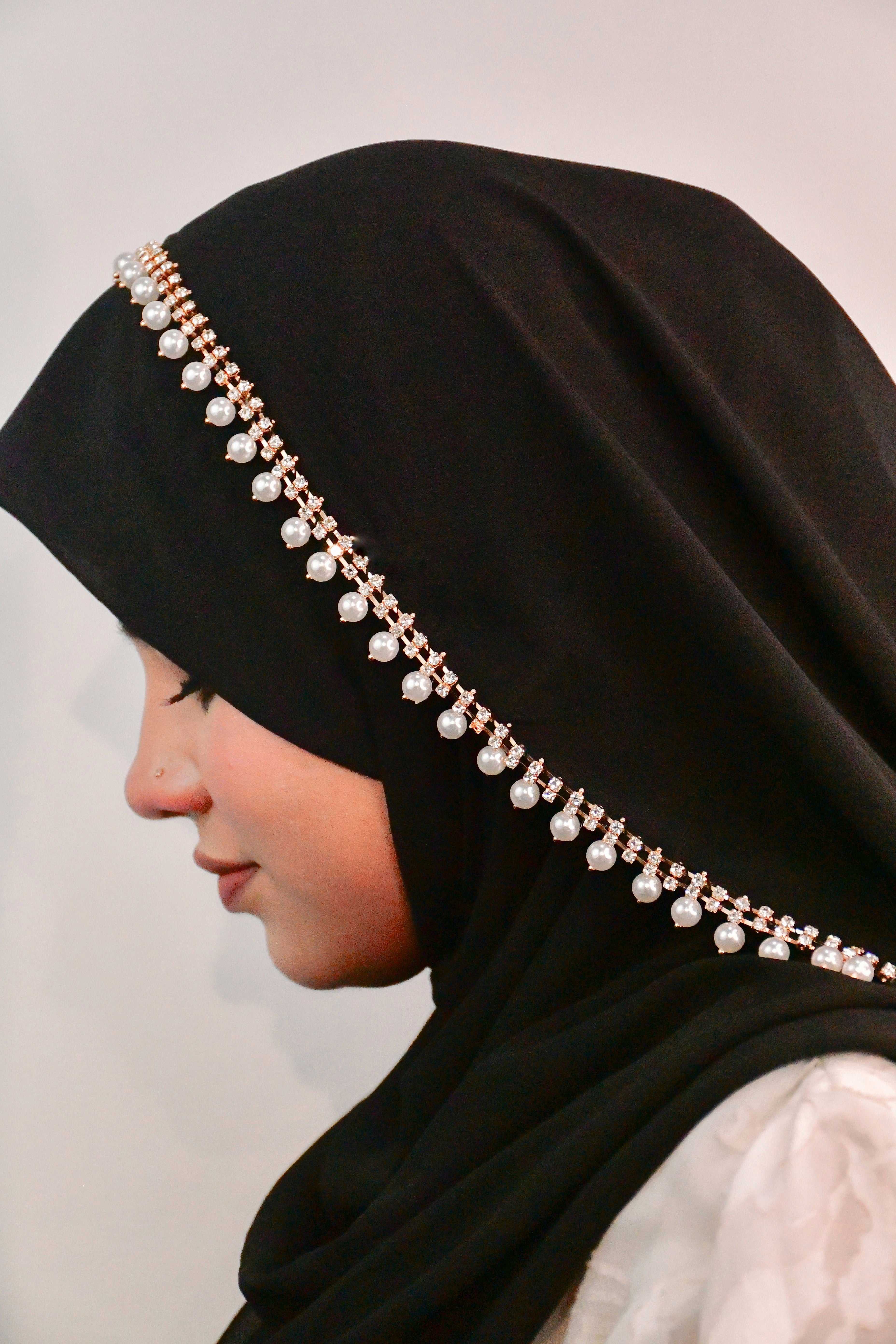 Instant - Black Ready To Wear/ Makhni Style Luxury Premium Diamond Hijab