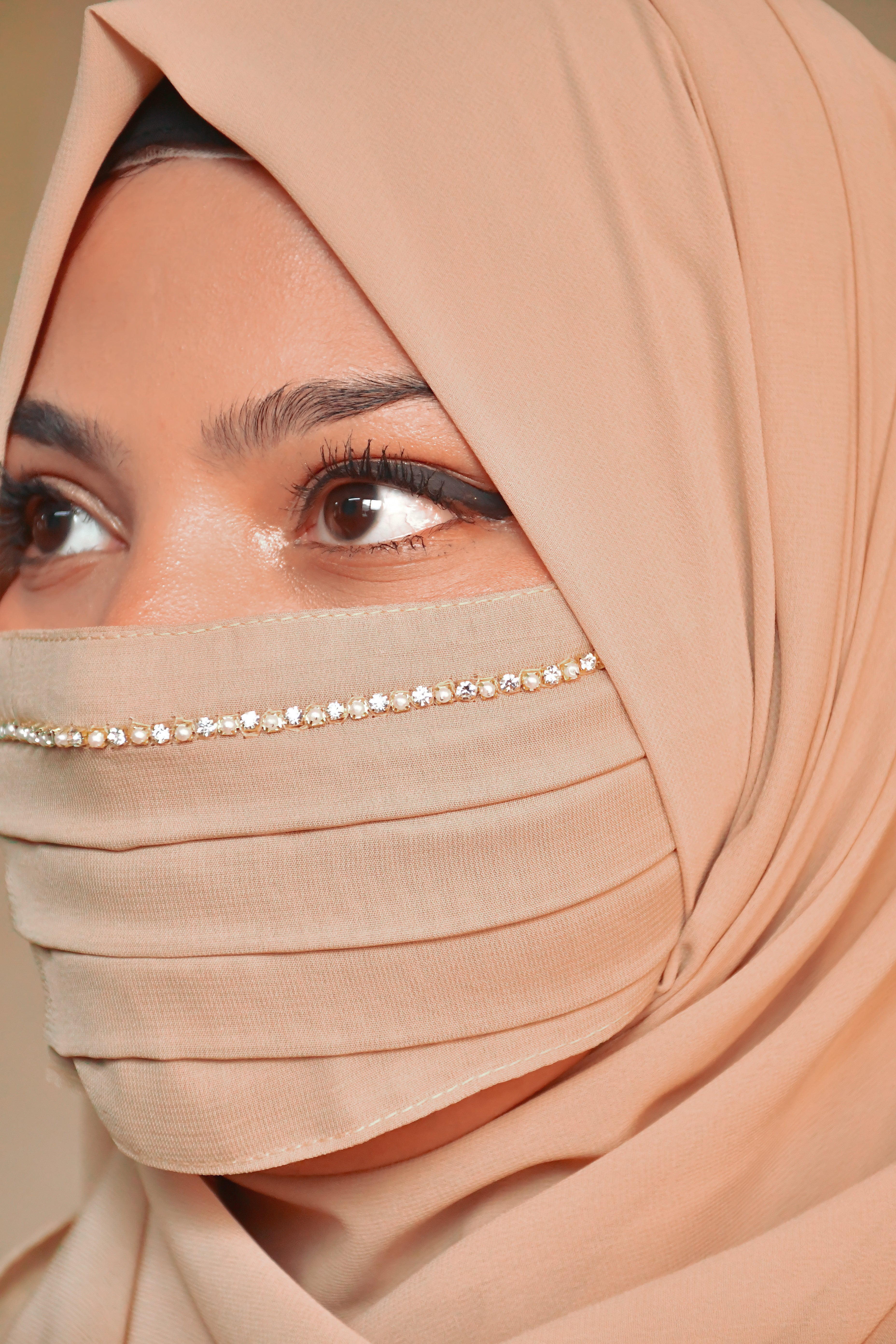 Diamond Handwork Premium Hijab Friendly Mask