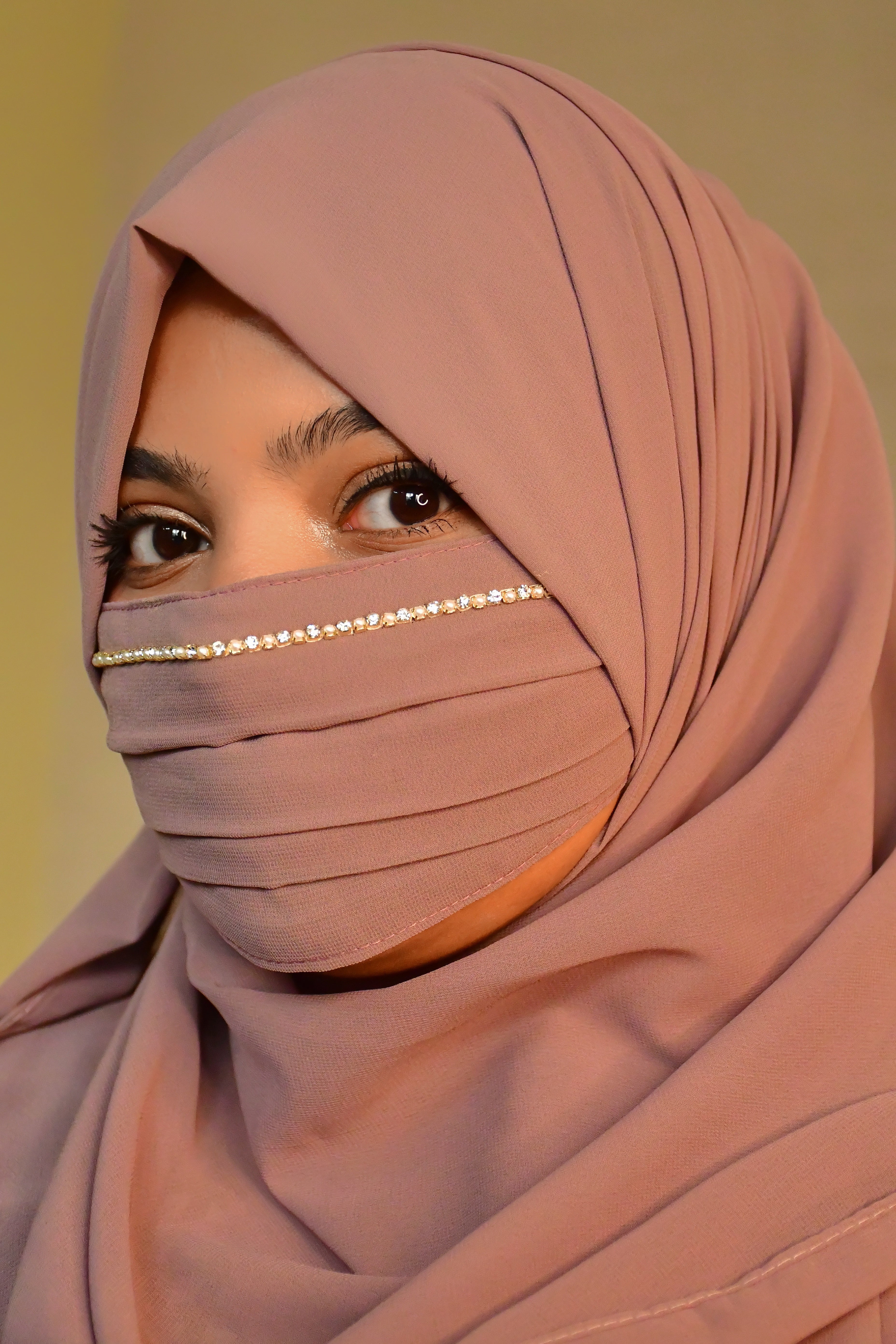 Diamond Handwork Premium Hijab Friendly Mask