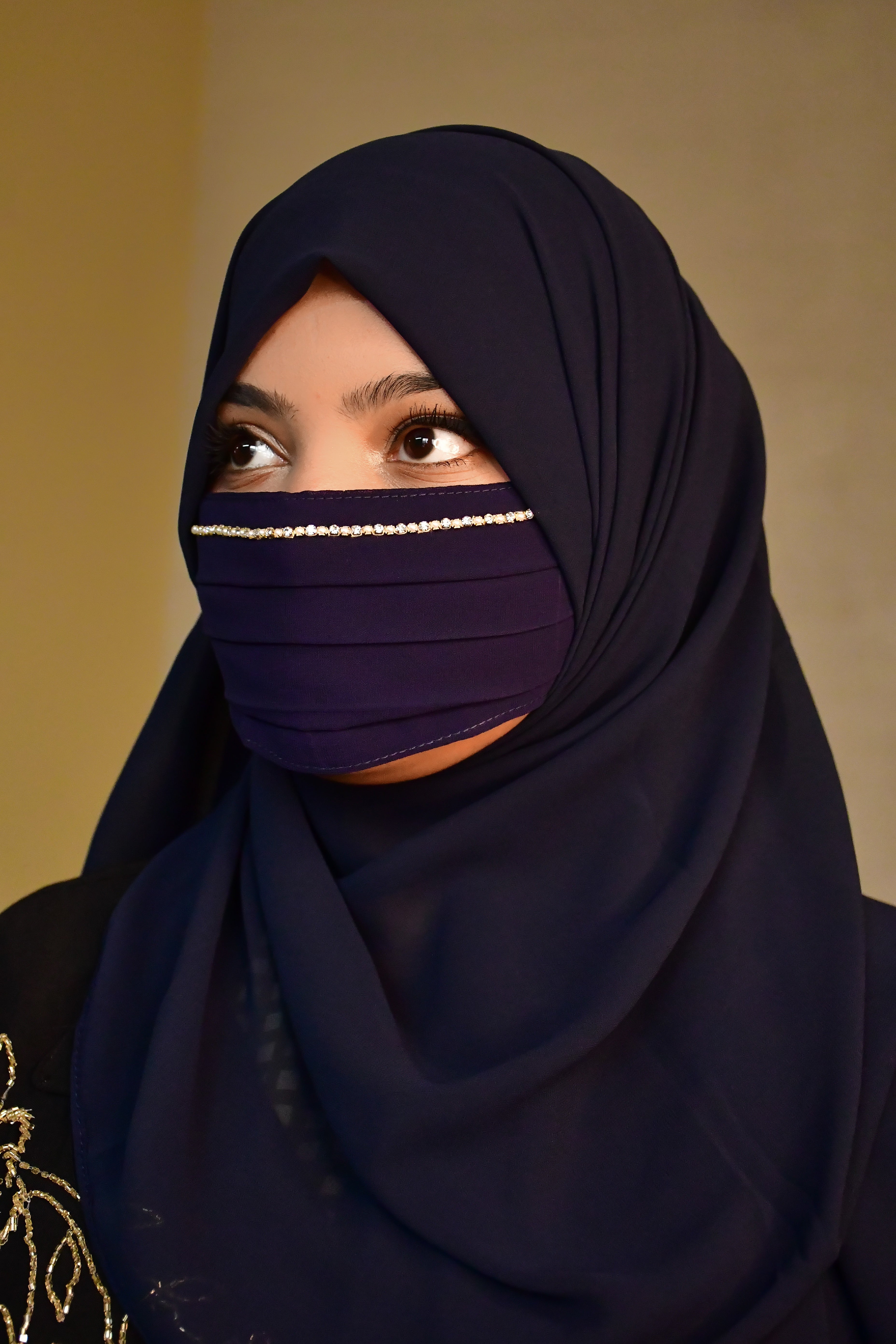 Diamond Handwork Premium Hijab Friendly Mask
