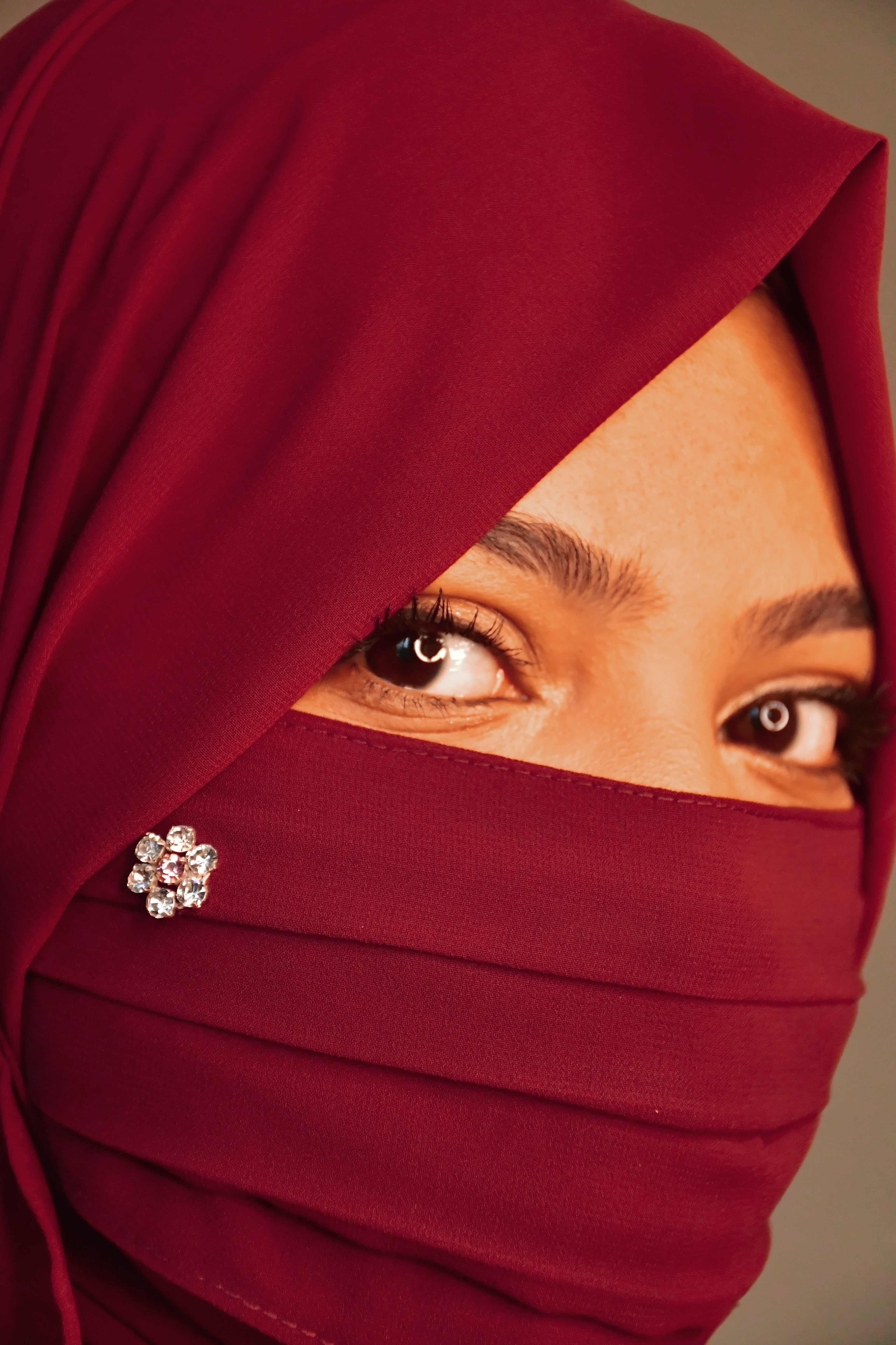 Diamond Flower Handwork Premium Hijab Friendly Mask