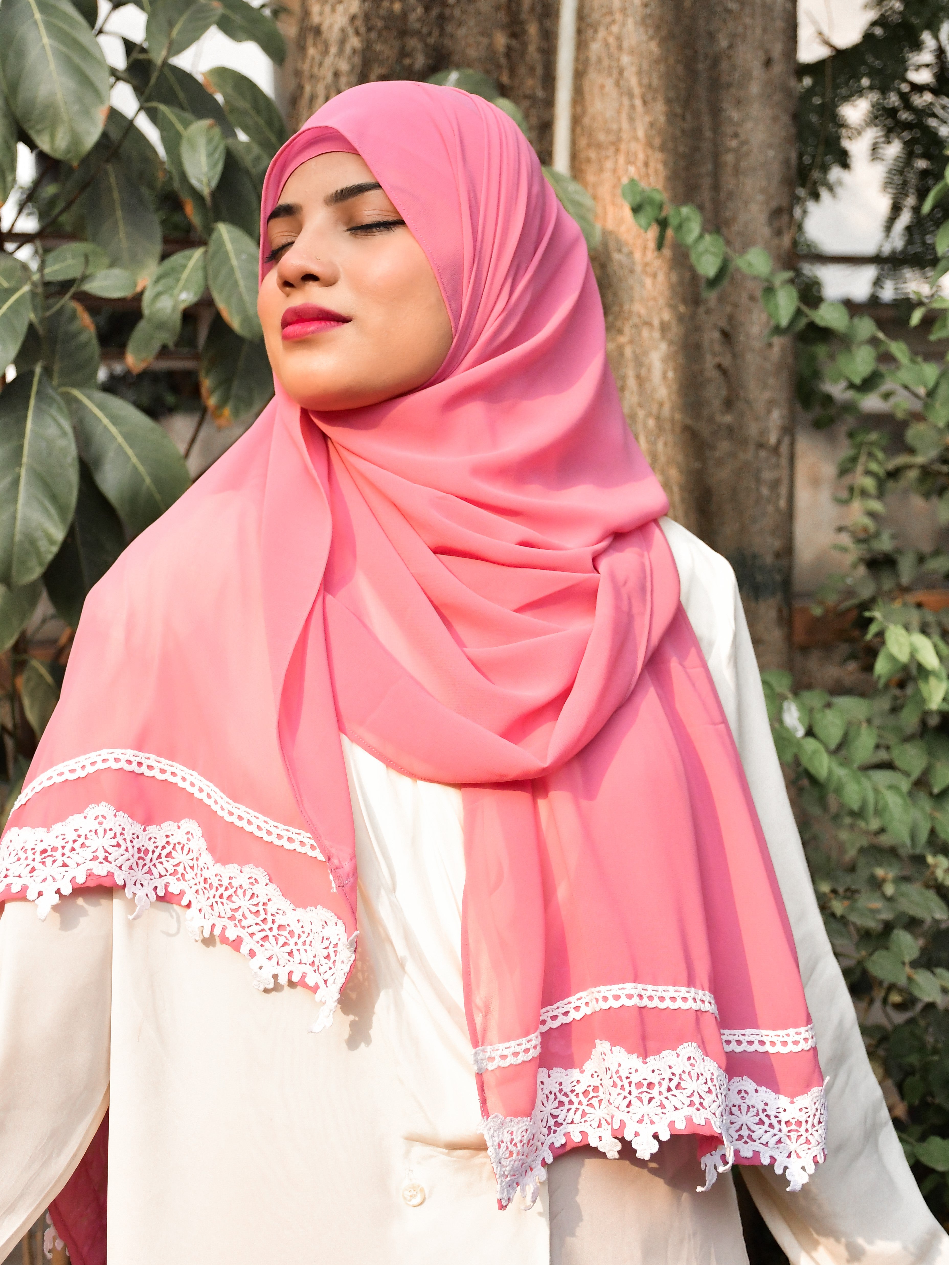 Instant Ready To Wear Premium Chiffon Attached Cap Hijab