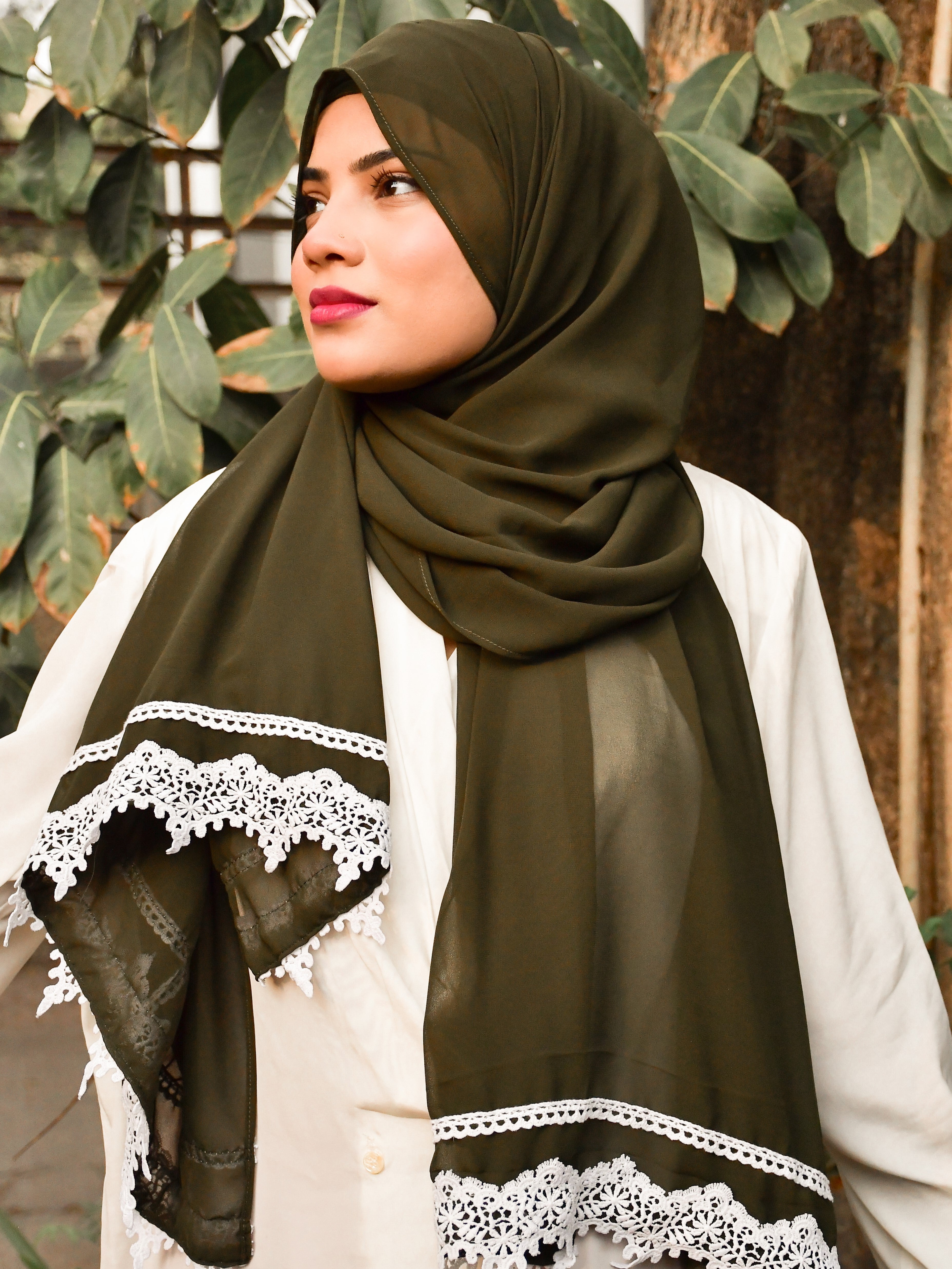 Instant Ready To Wear Premium Chiffon Attached Cap Hijab