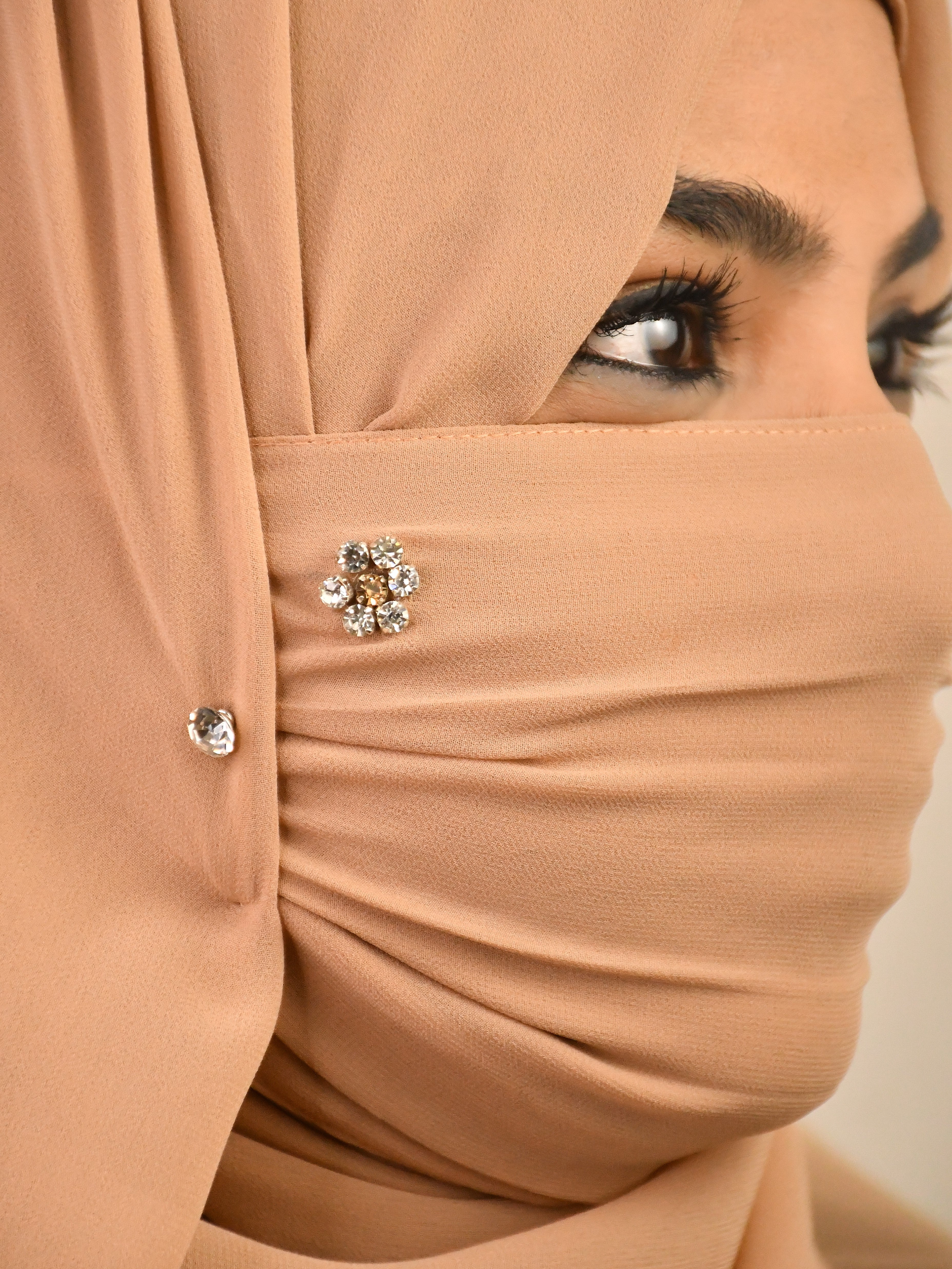 Partywear/ Wedding/ Diamond Hijab Friendly Mask