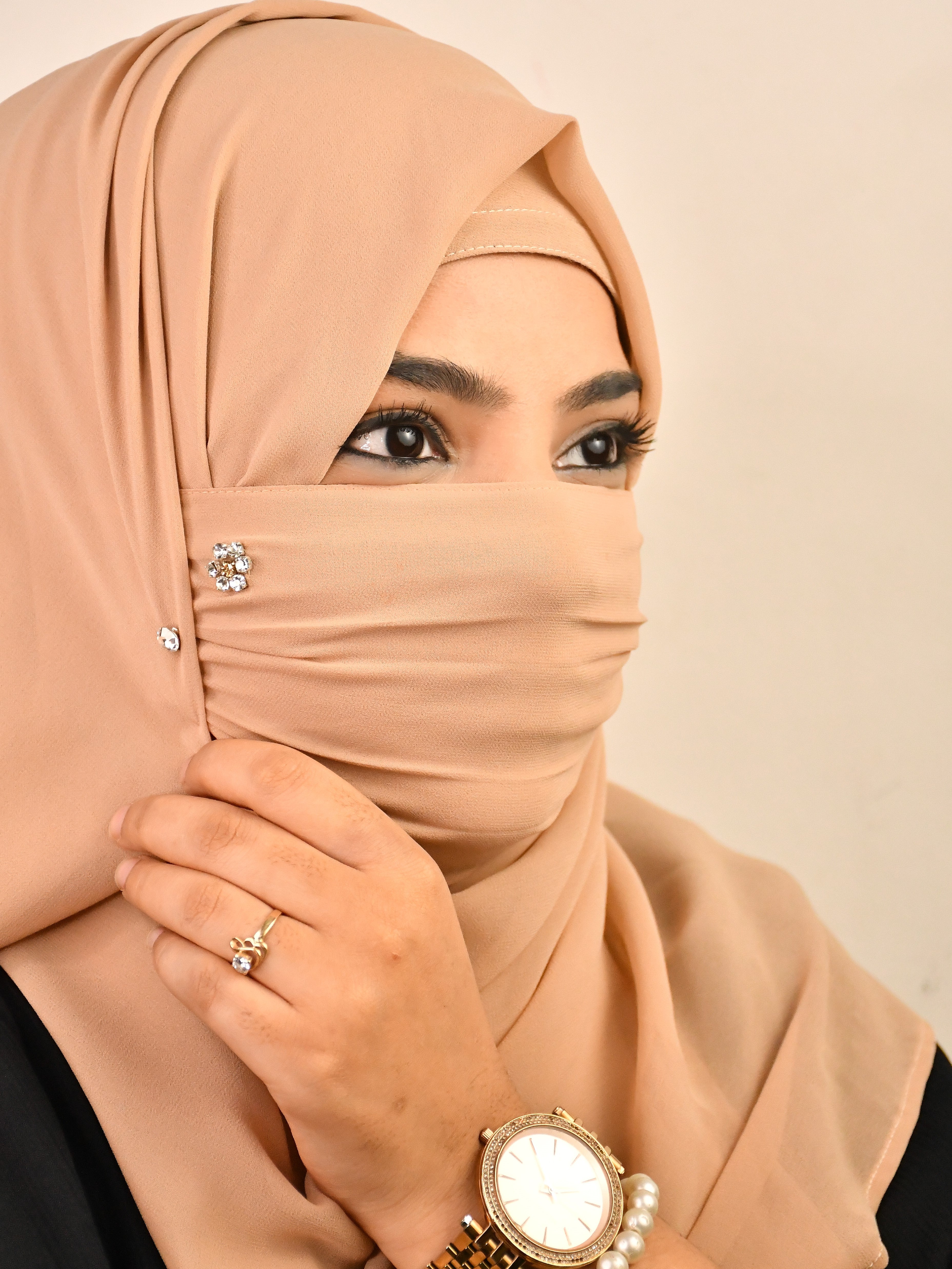 Partywear/ Wedding/ Diamond Hijab Friendly Mask