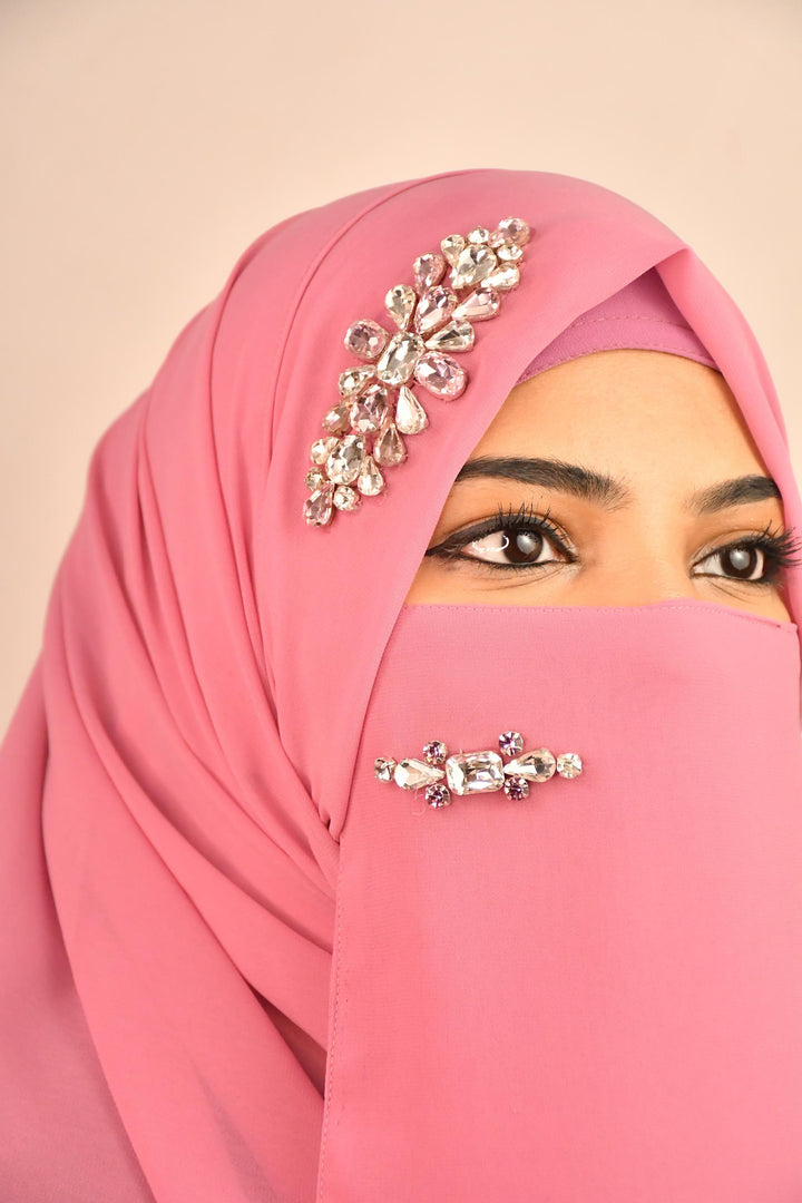 Bridal Handwork Party Wear Niqab With Elastic (ONLY NIQAB)