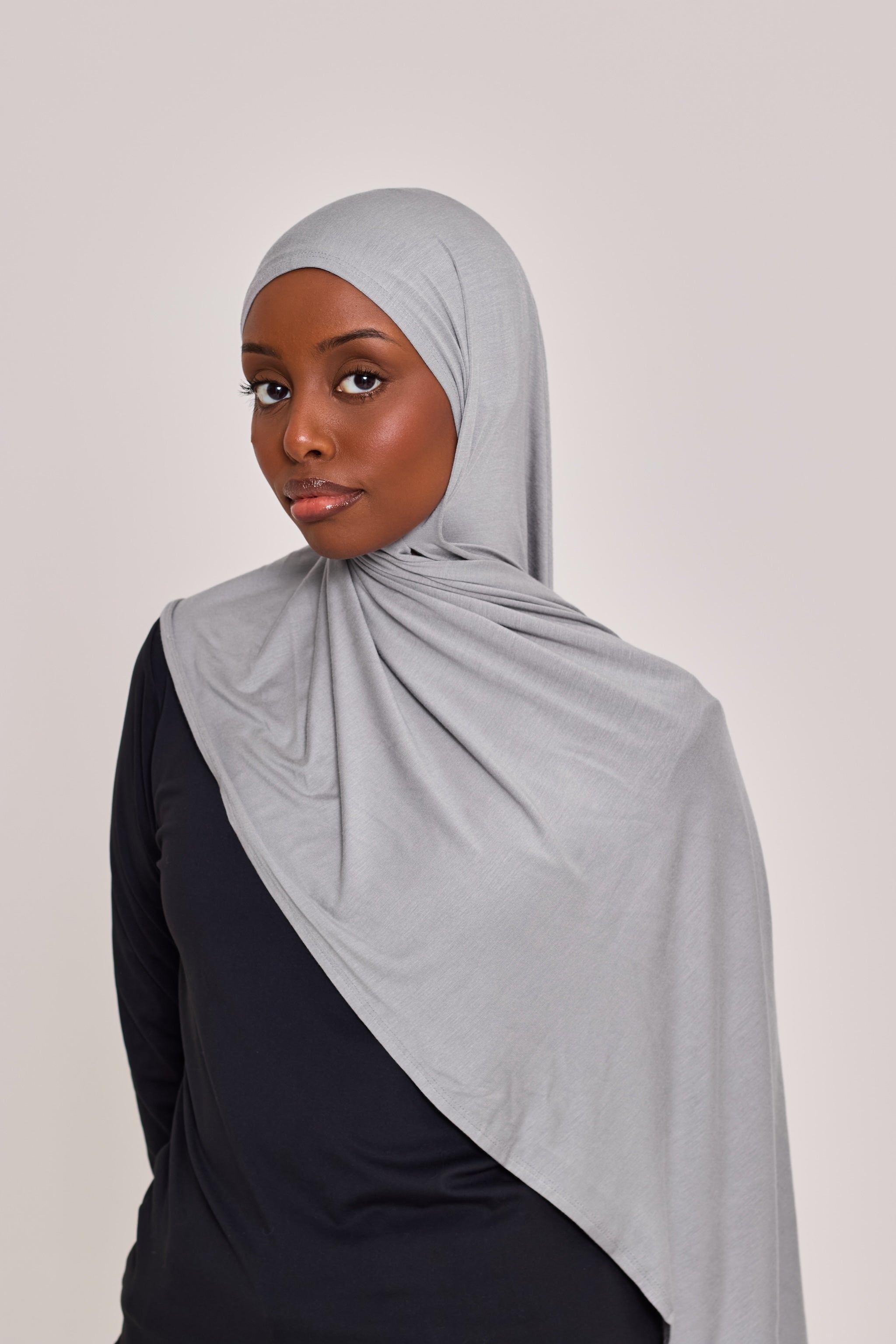 Bamboo Light Beige Jersey Hijab (NO PINS REQUIRED)
