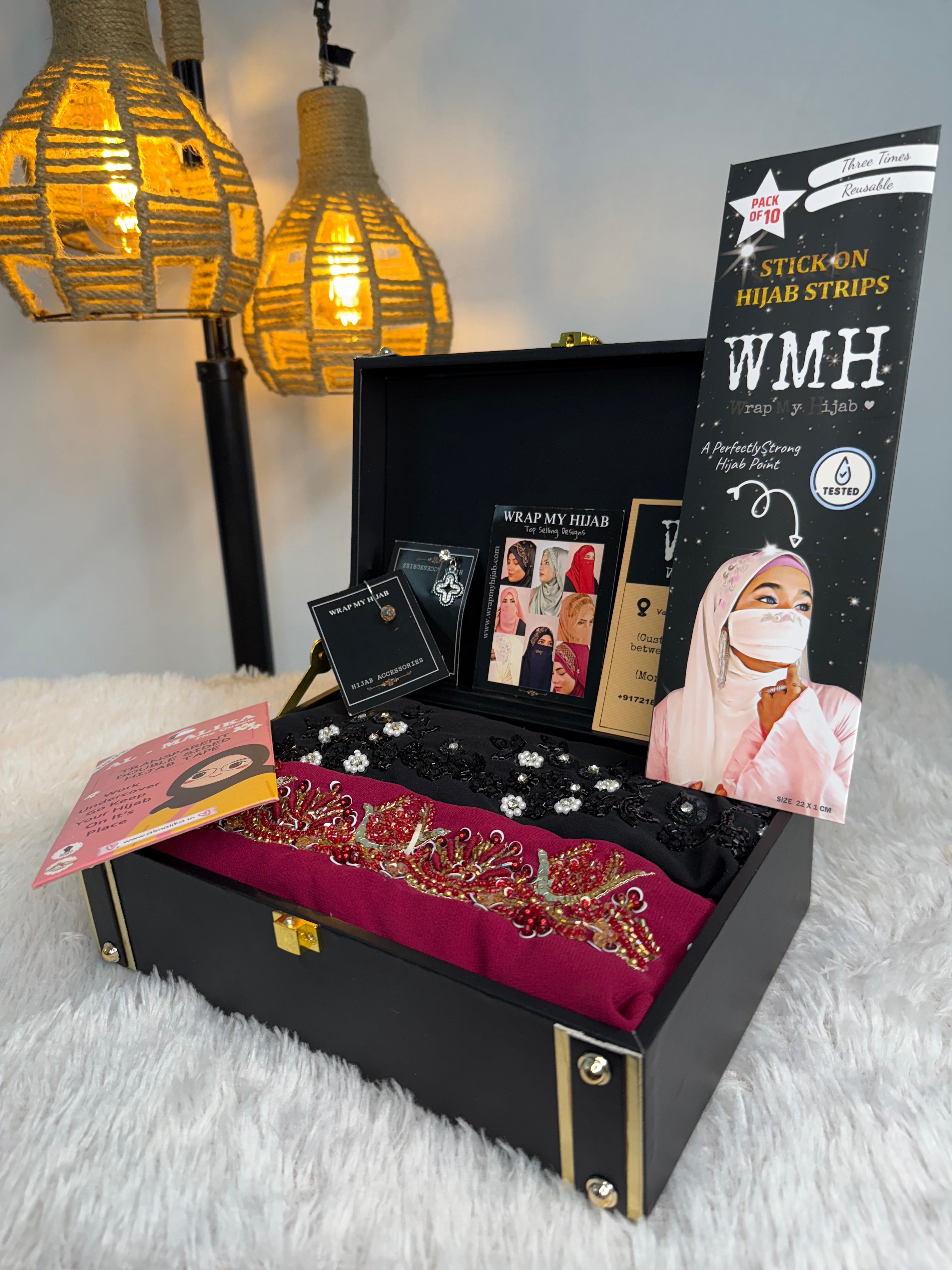 PREMIUM BRIDAL HIJAB HAMPER WITH BOX free shipping