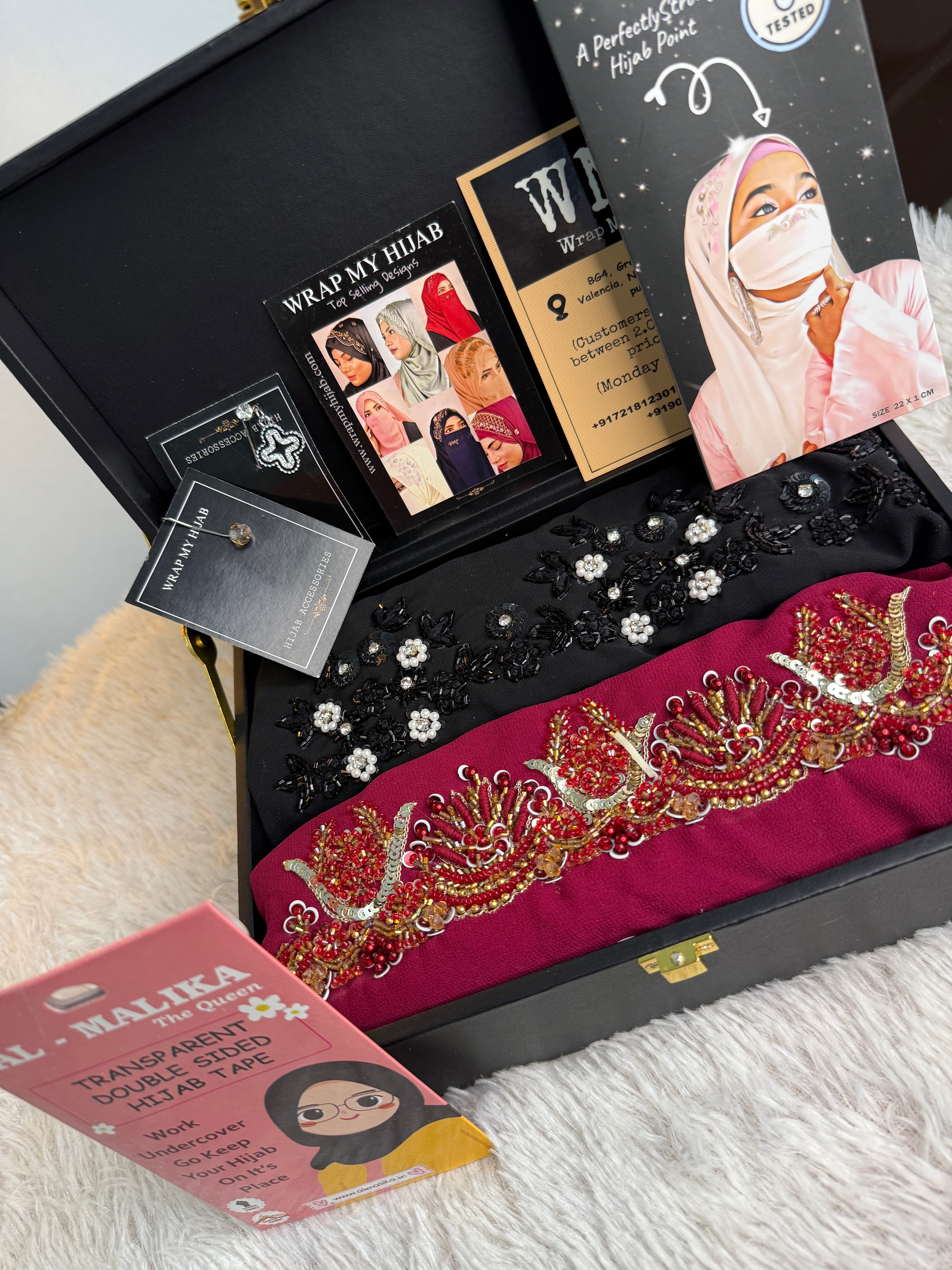 PREMIUM BRIDAL HIJAB HAMPER WITH BOX free shipping