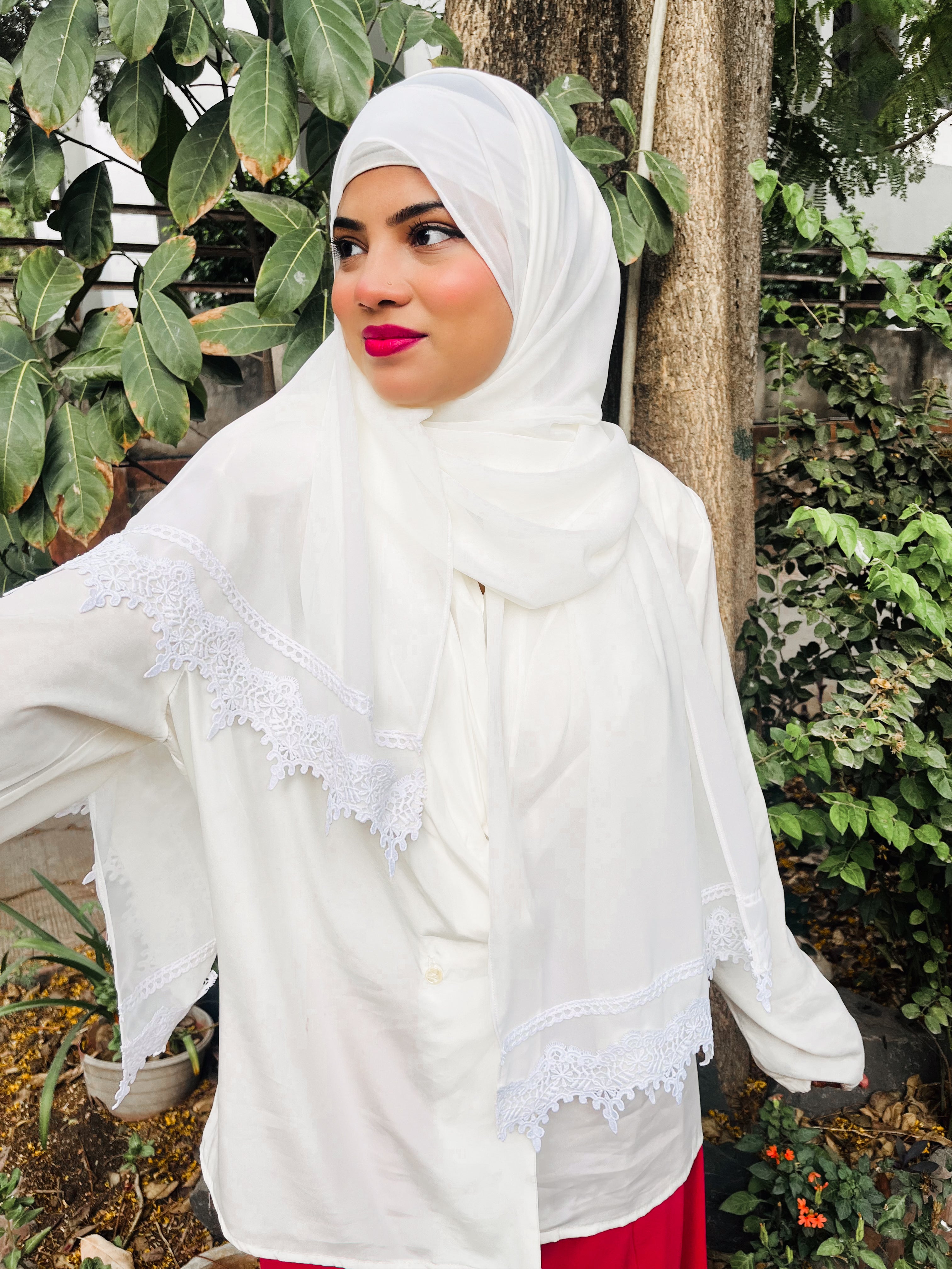 Instant Ready To Wear Premium Chiffon Attached Cap Hijab