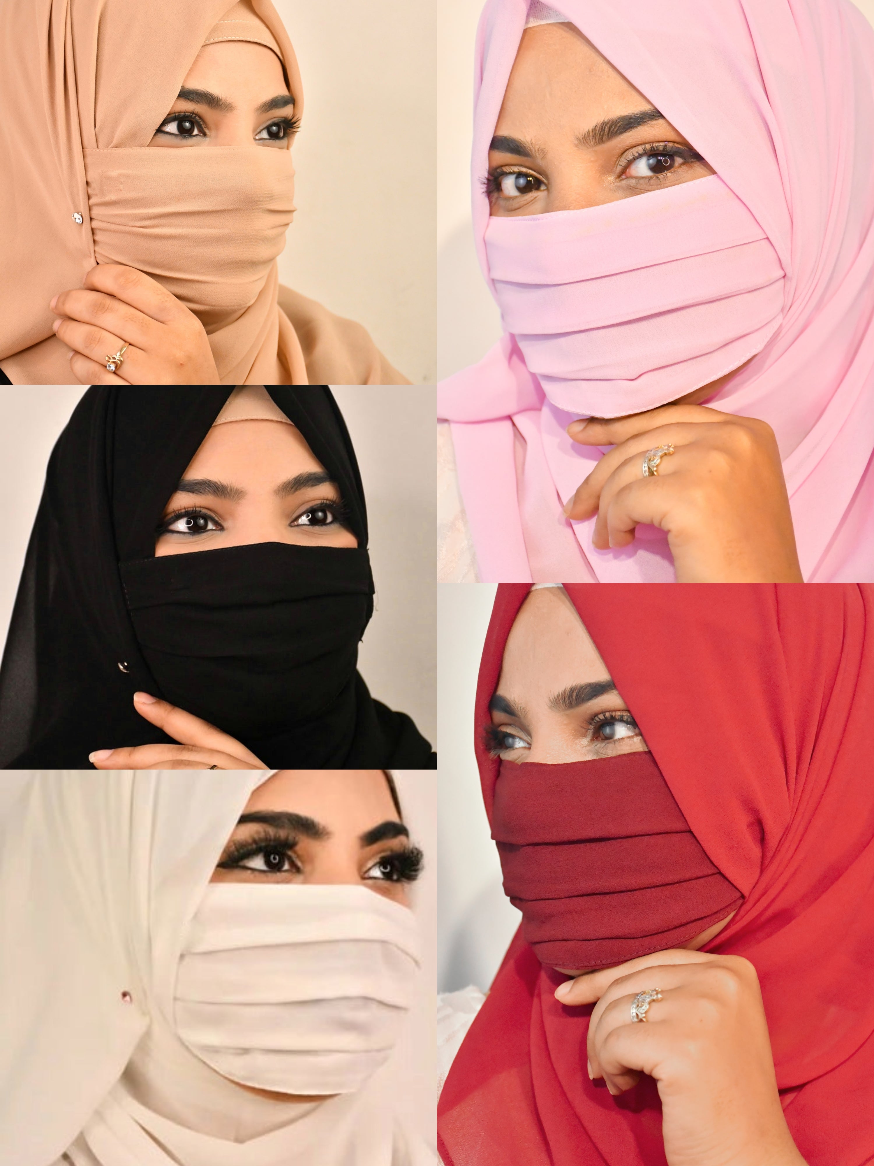 Plain Premium Hijab Friendly Mask (SET OF 5)