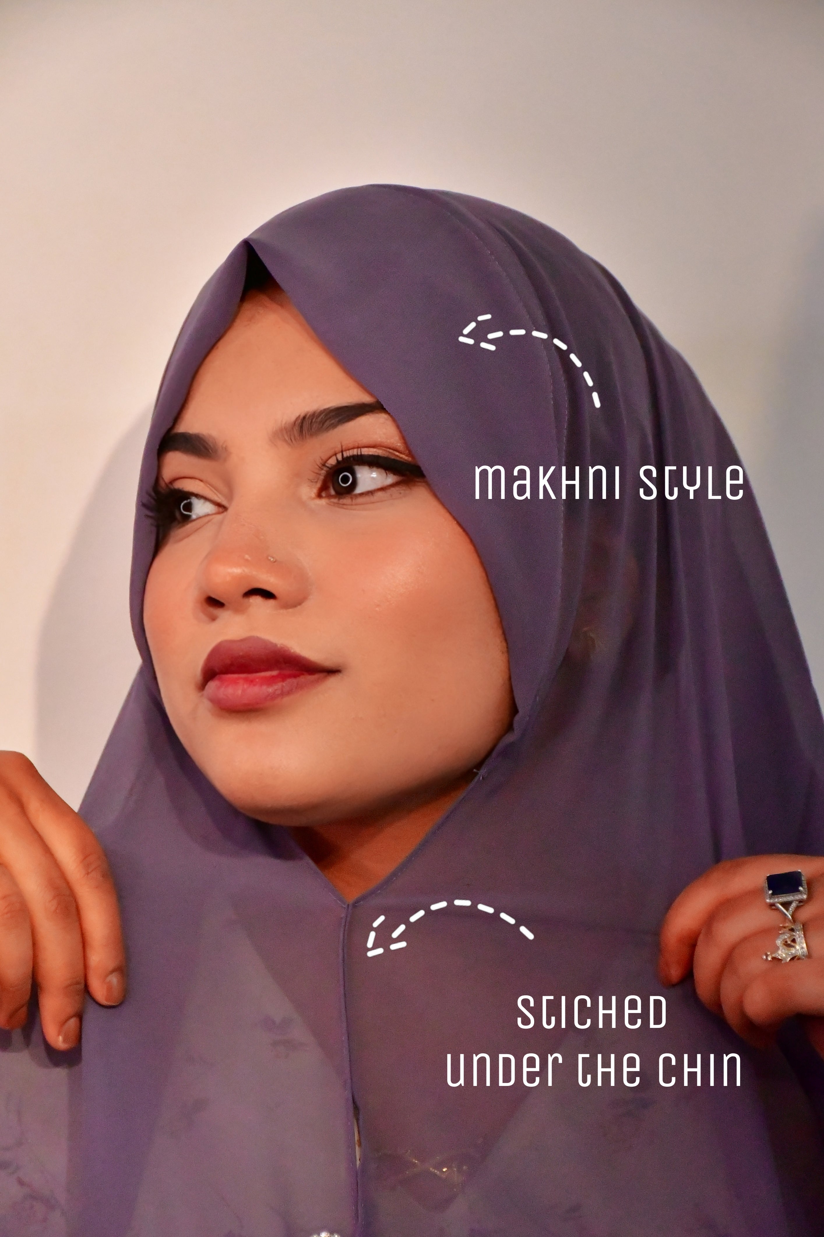 Instant - Ready To Wear/ Makhni Style Luxury Premium Diamond Hijab