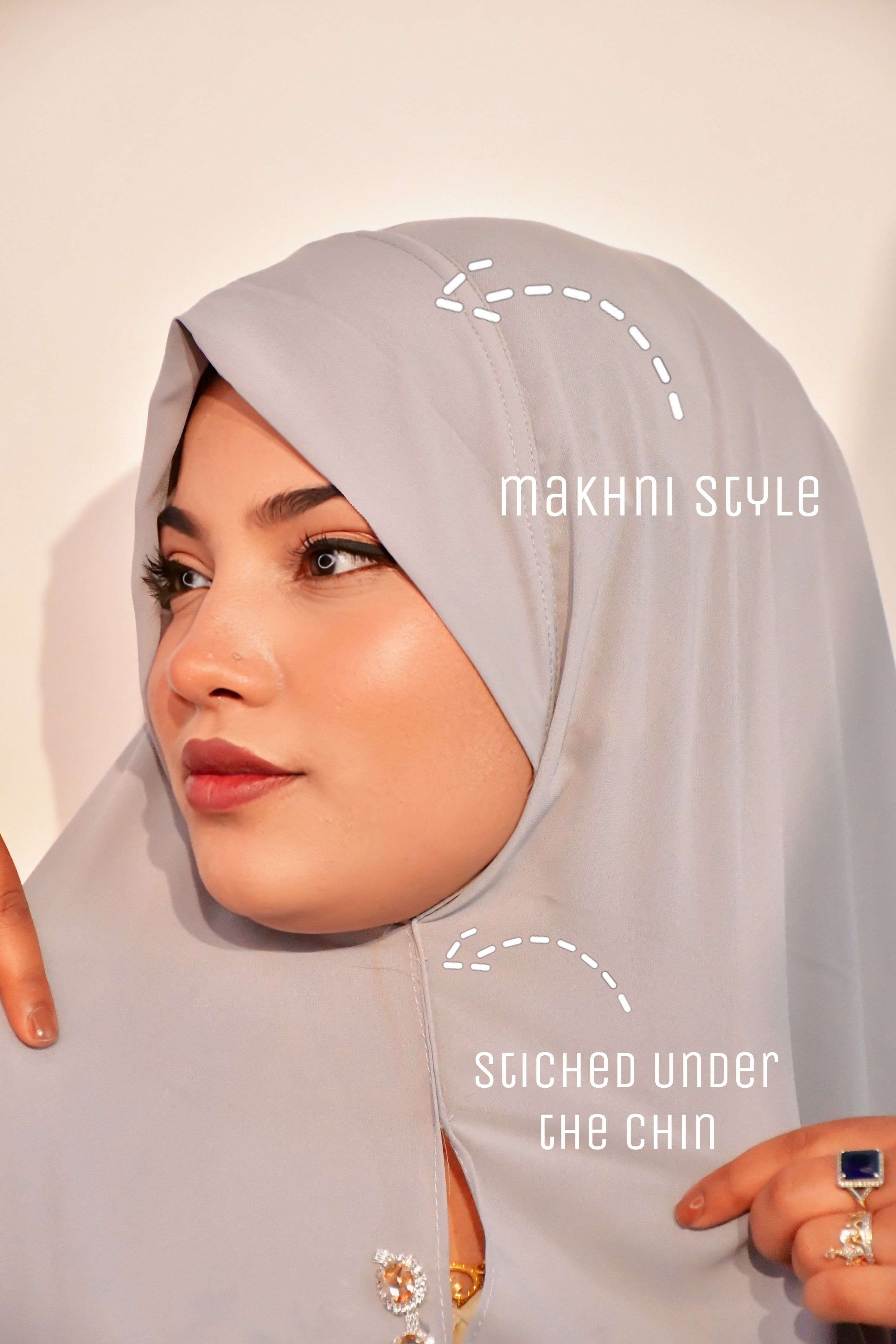 Instant - Ready To Wear/ Makhni Style Luxury Premium Diamond Hijab