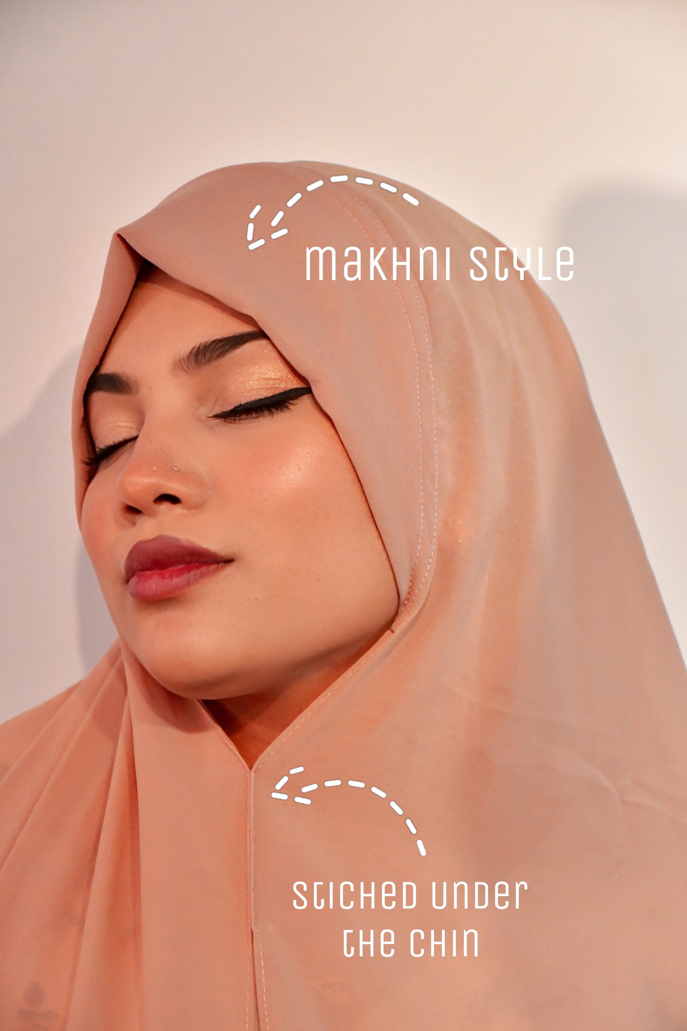 Instant - Ready To Wear/ Makhni Style Luxury Premium Diamond Hijab