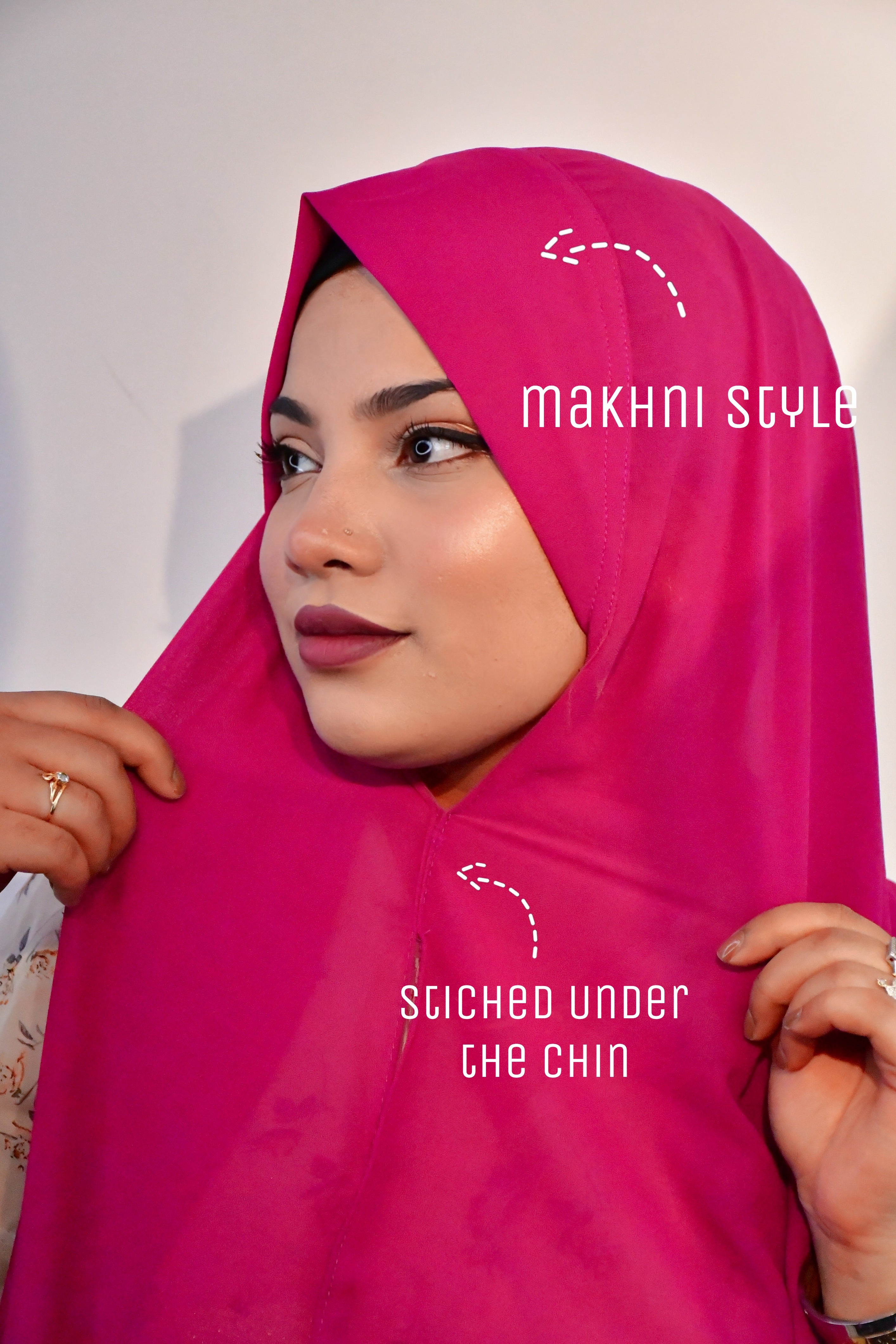 Instant - Ready To Wear/ Makhni Style Luxury Premium Diamond Hijab