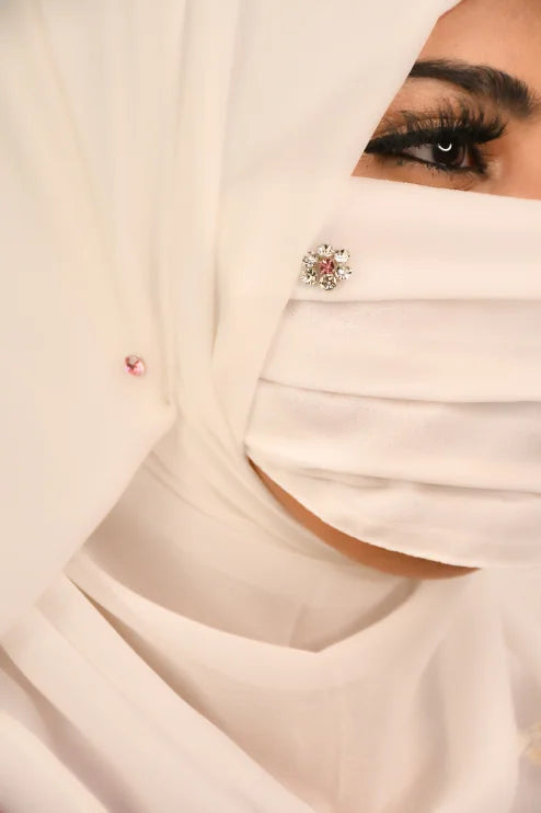 Partywear/ Wedding/ Diamond Hijab Friendly Mask