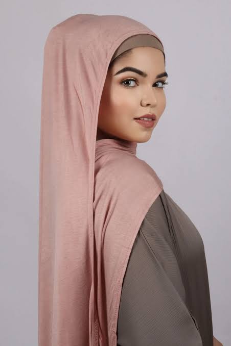 Bamboo Light Beige Jersey Hijab (NO PINS REQUIRED)