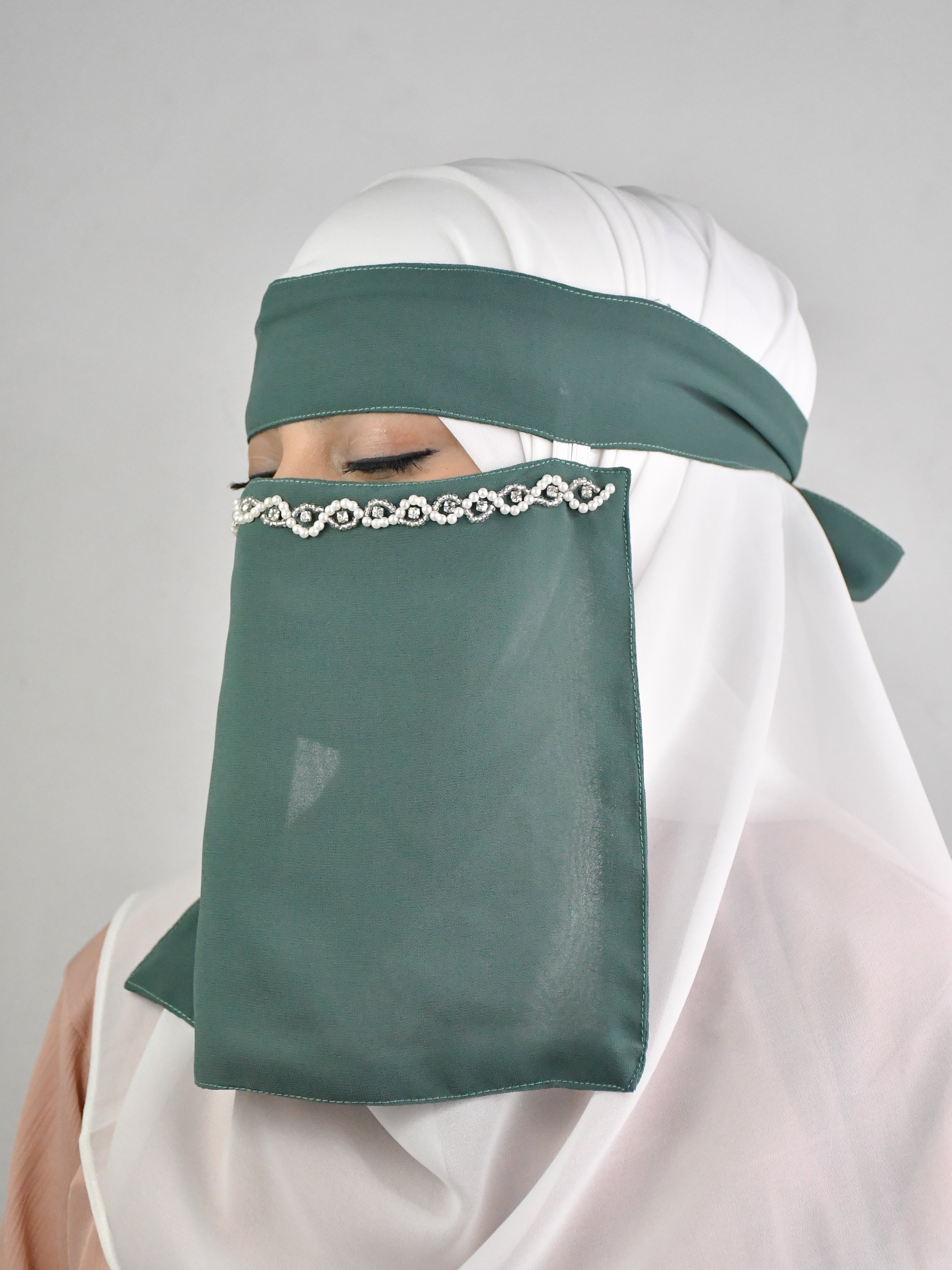 Handwork Bridal  Party Wear Short Saudi Imported Niqab