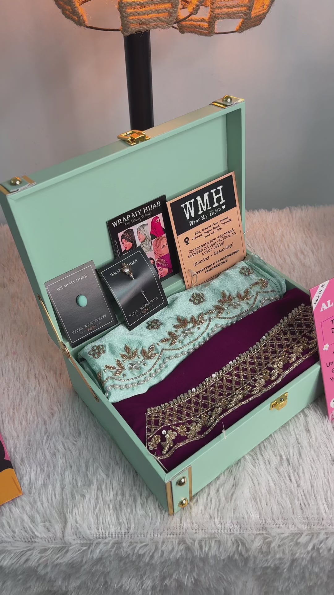 PREMIUM BRIDAL HIJAB HAMPER WITH BOX free shipping