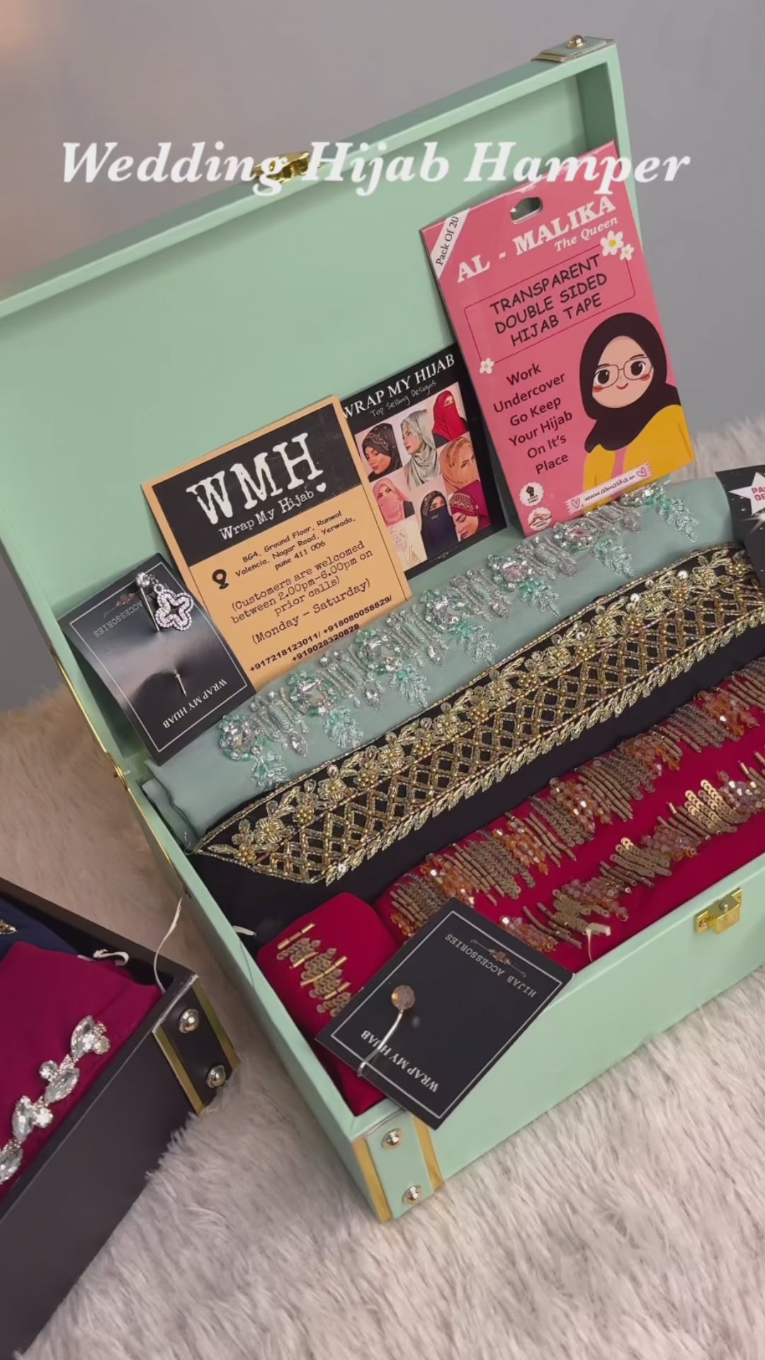 GRAND PREMIUM BRIDAL HIJAB HAMPER WITH BOX free shipping