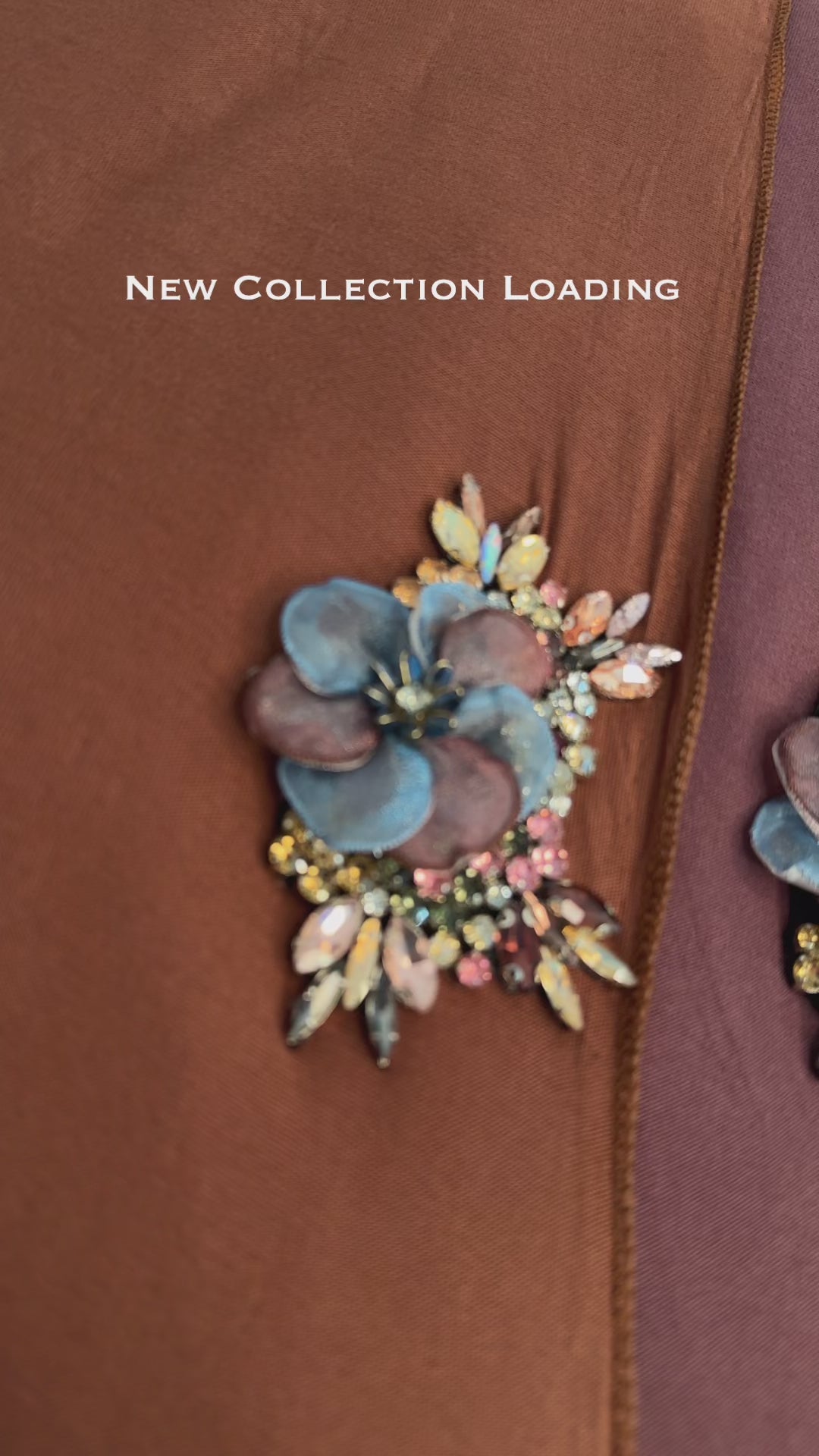 Instant Jersey Hijab with Embellished Floral Brooch – Pre-Stitched Slip-On Headscarf