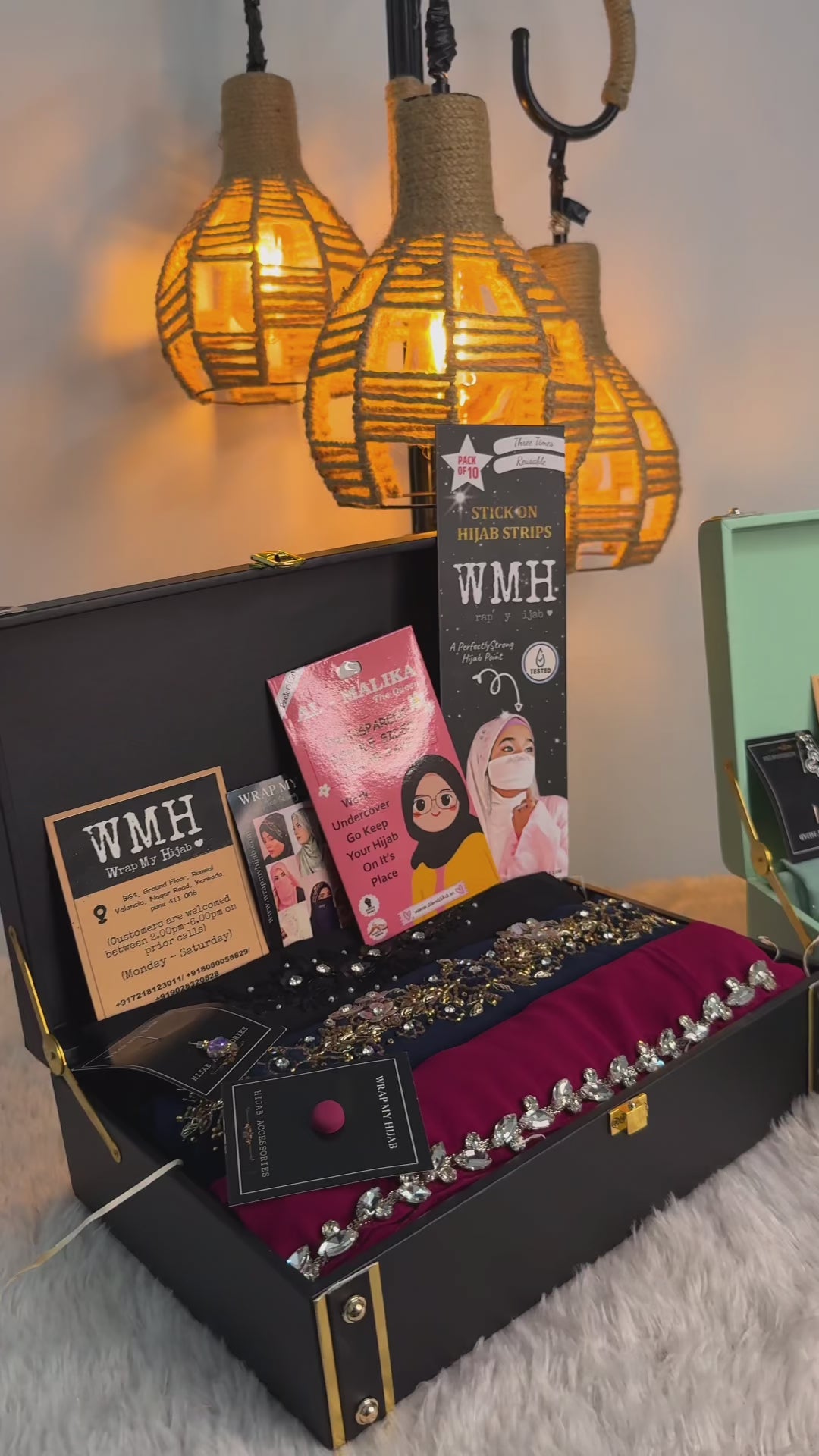 GRAND PREMIUM BRIDAL HIJAB HAMPER WITH BOX free shipping
